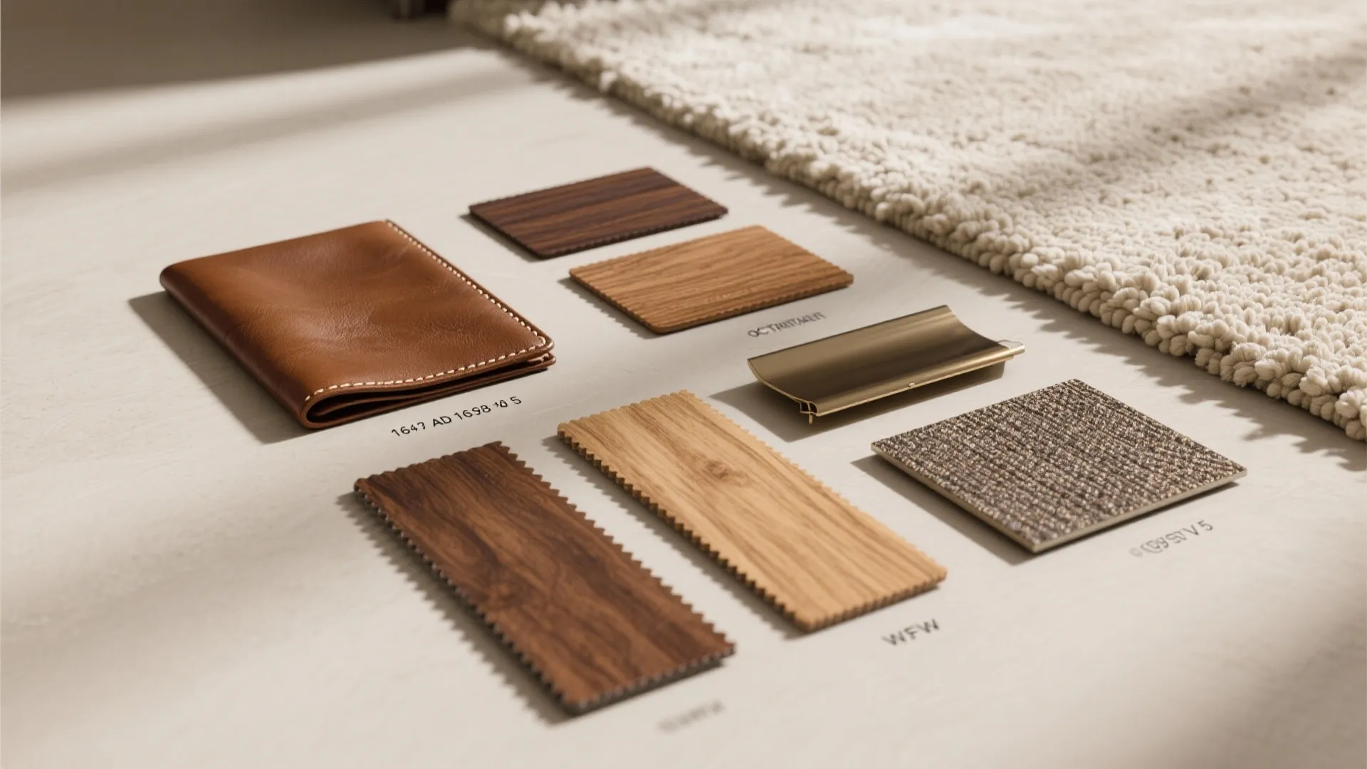 5. Add texture: leather, boucle, and wood grain