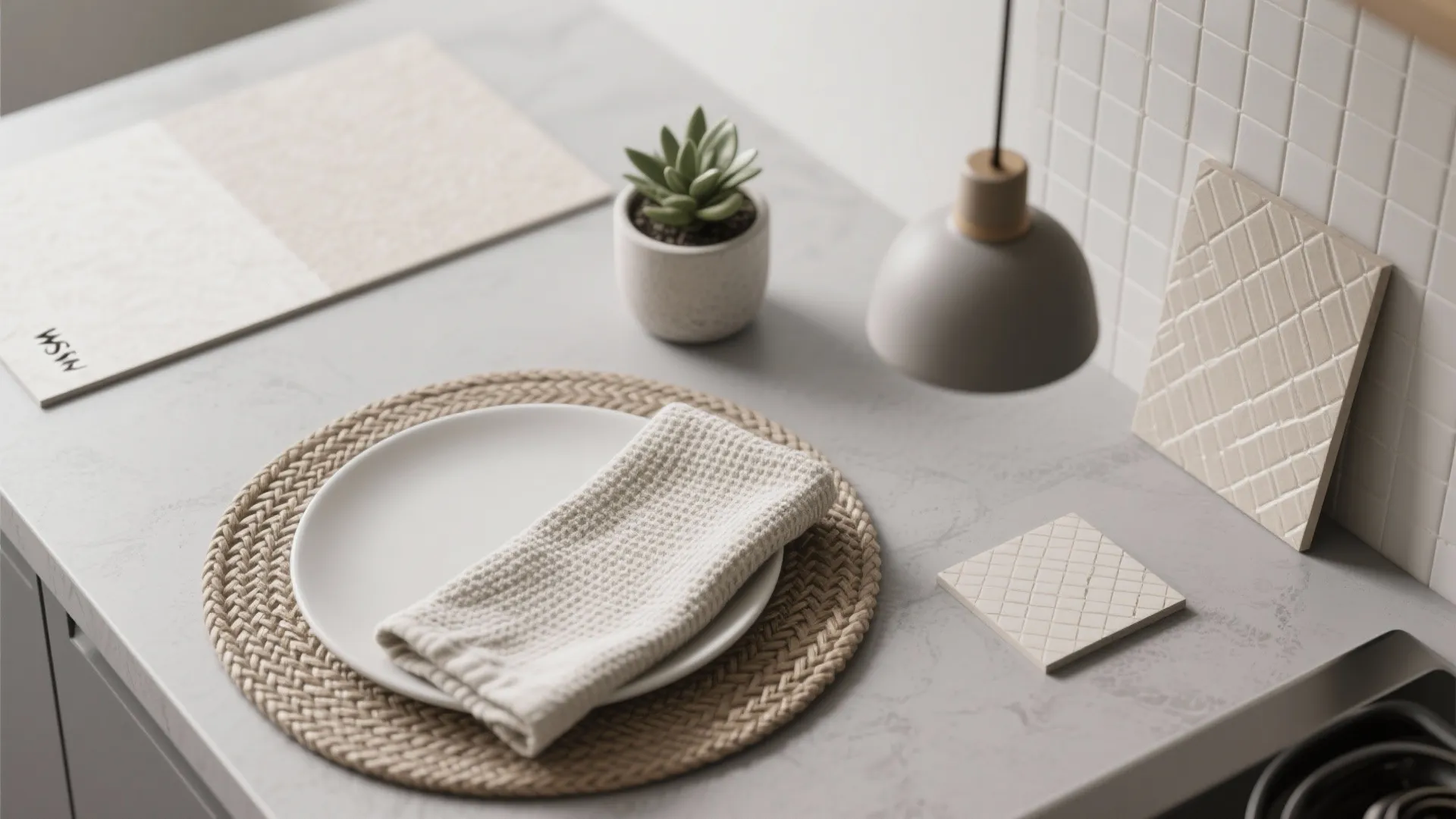 3. Keep patterns minimal and add texture elsewhere