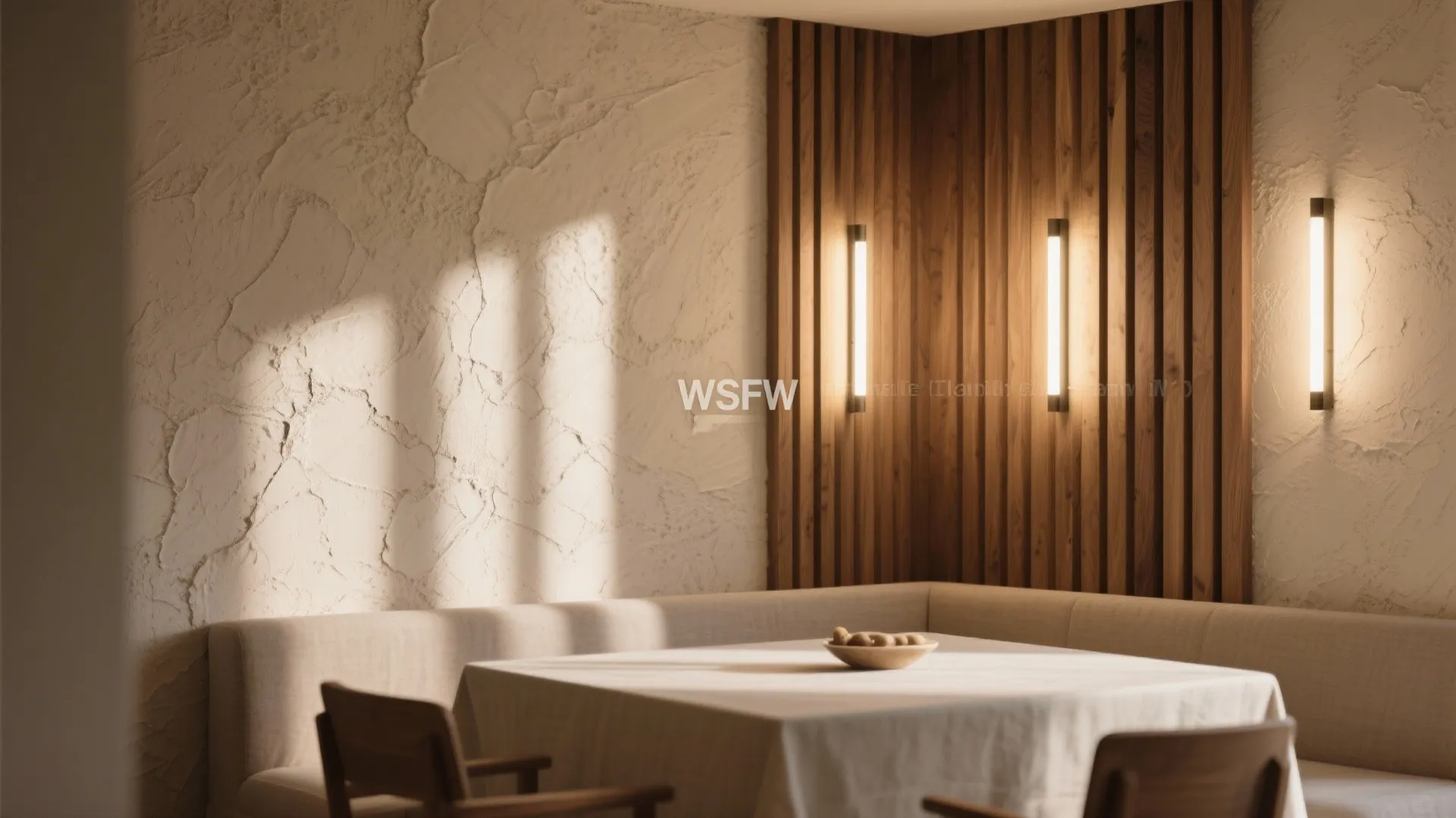 Texture + light: plaster, wood, and micro-shadows