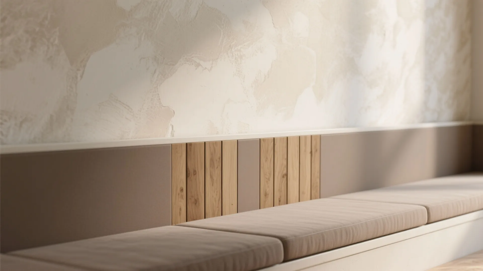 Idea 5: Texture Mix—Paint, Limewash, and Wood for a Three-Tone Story