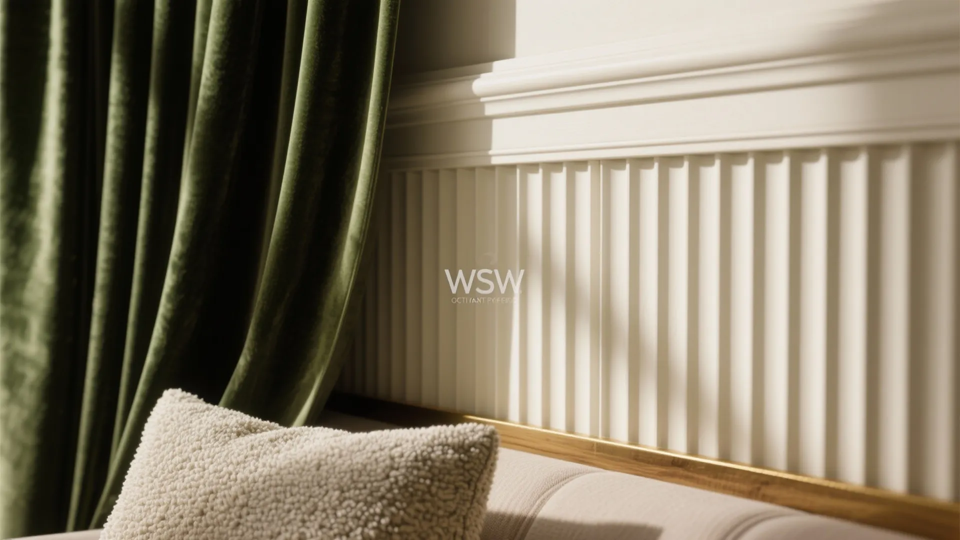 Textured Wall Panels and Rich Fabrics