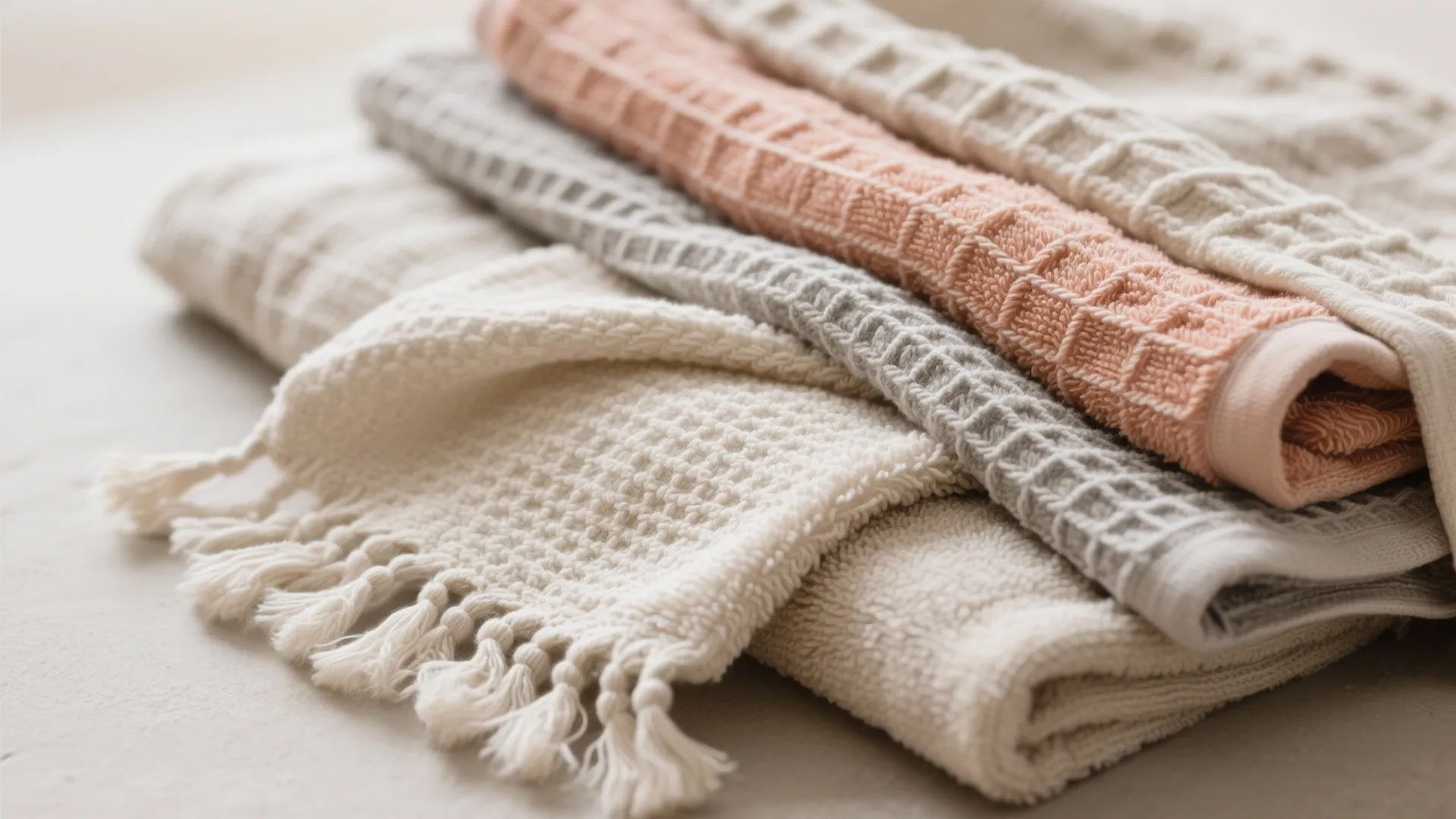 4. Texture Mix — waffle, Turkish, and linen accents