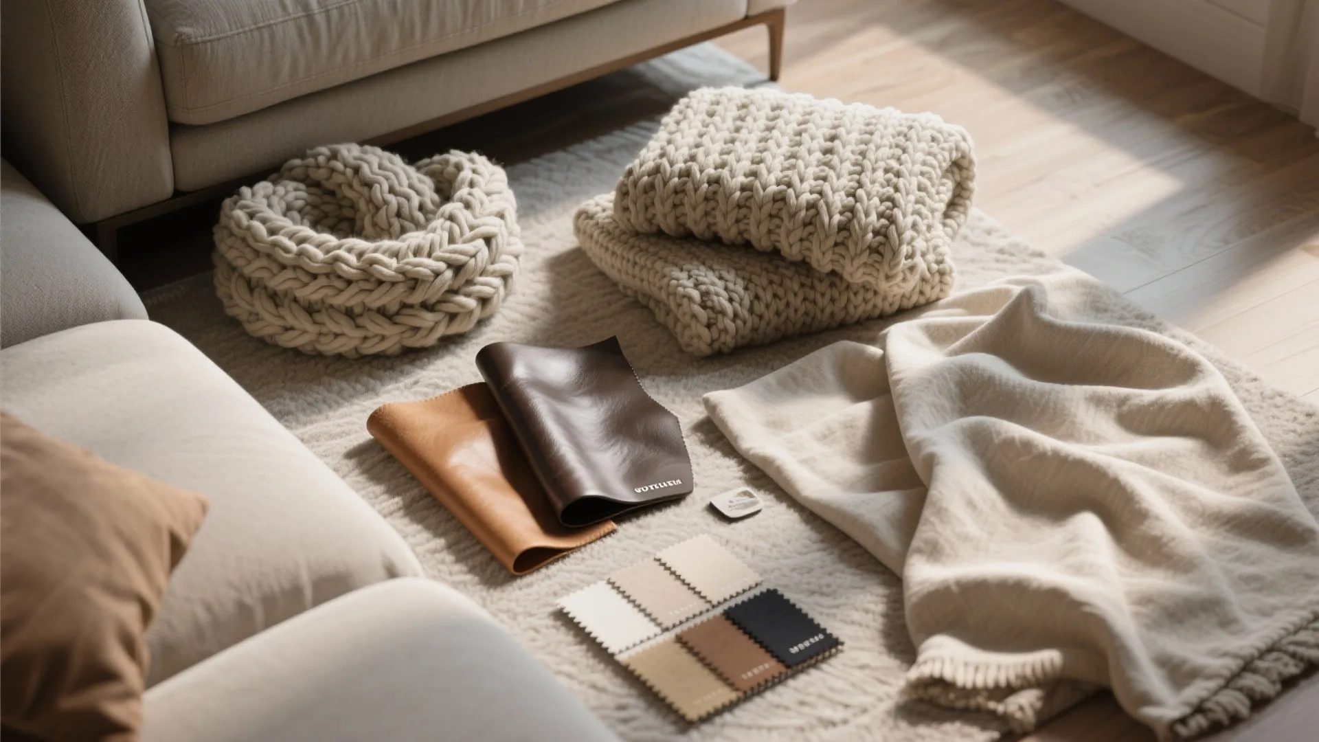 Mixing textures for warmth