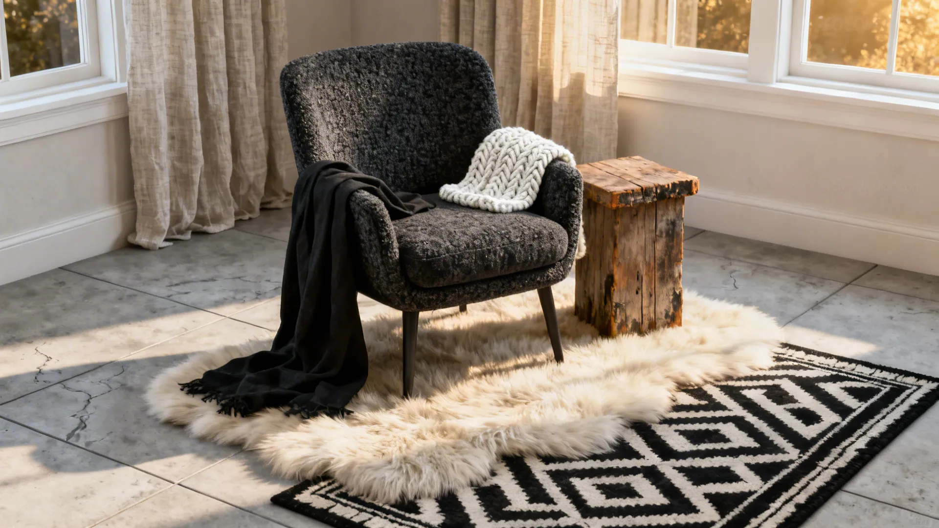 4. Texture-first monochrome design