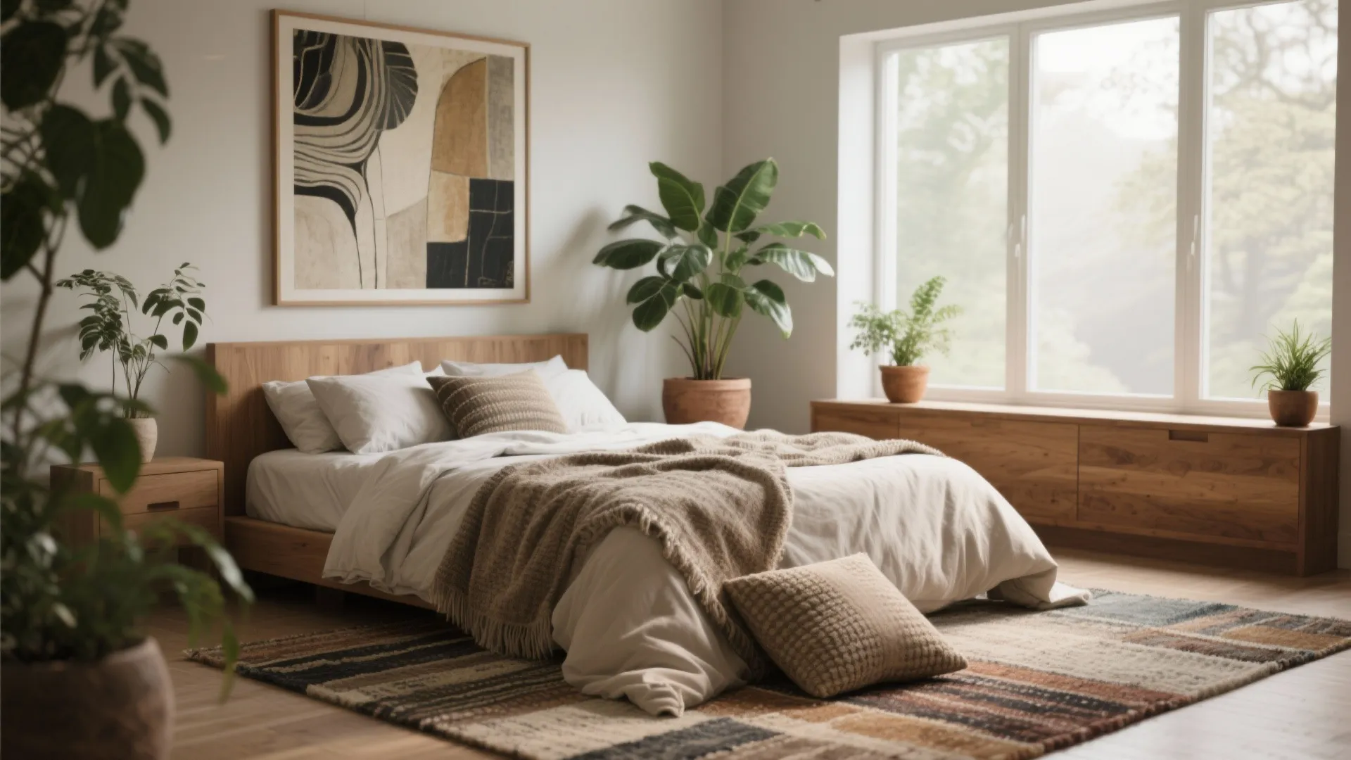 5. Texture, plants, and art for warmth