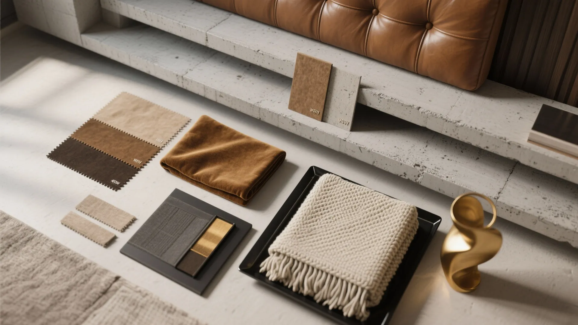 5. Texture Play: Leather, Concrete, and Soft Fabrics