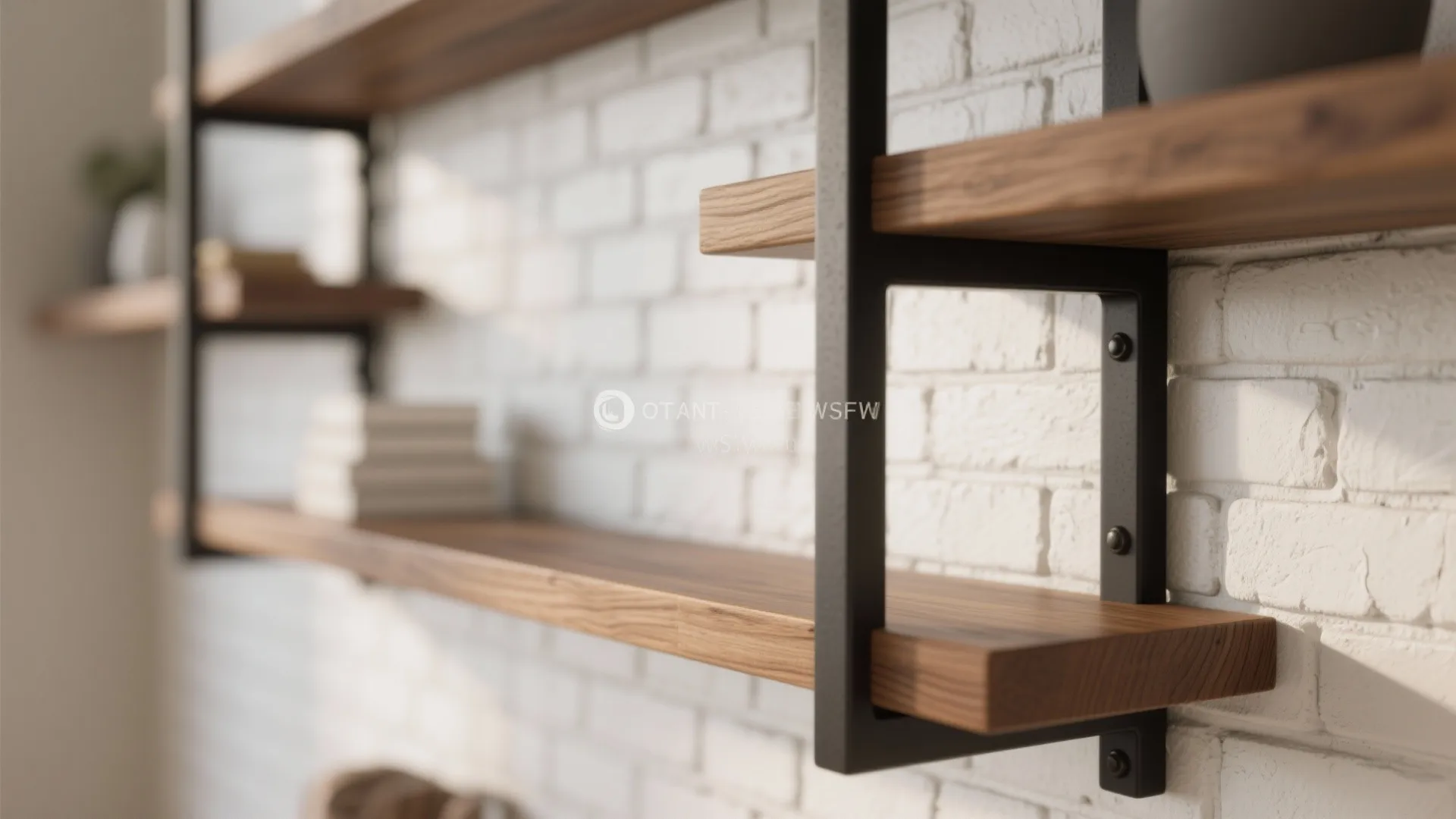 5. Layer texture: combine painted brick with wood and metal