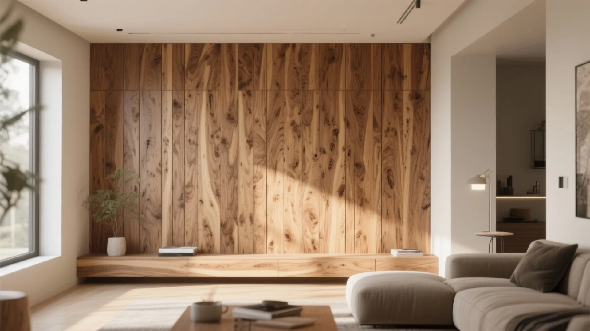 4. Accent Wall with Textured Panels