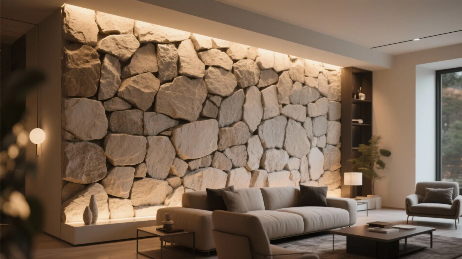 5. Accent wall with texture