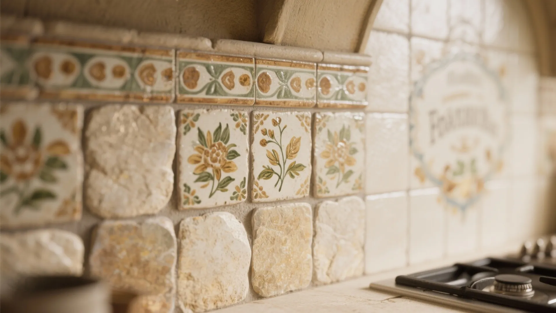 9. Textured Backsplashes