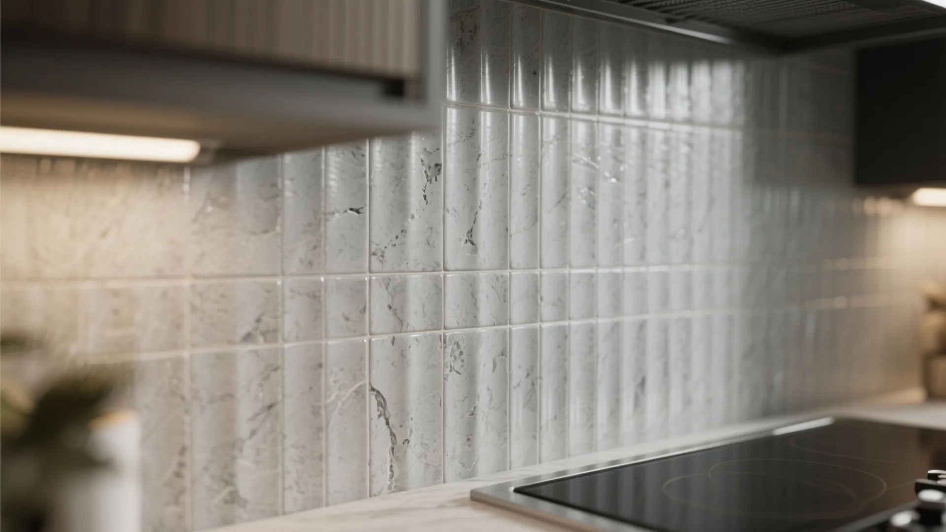 4. Textured Backsplash for Depth