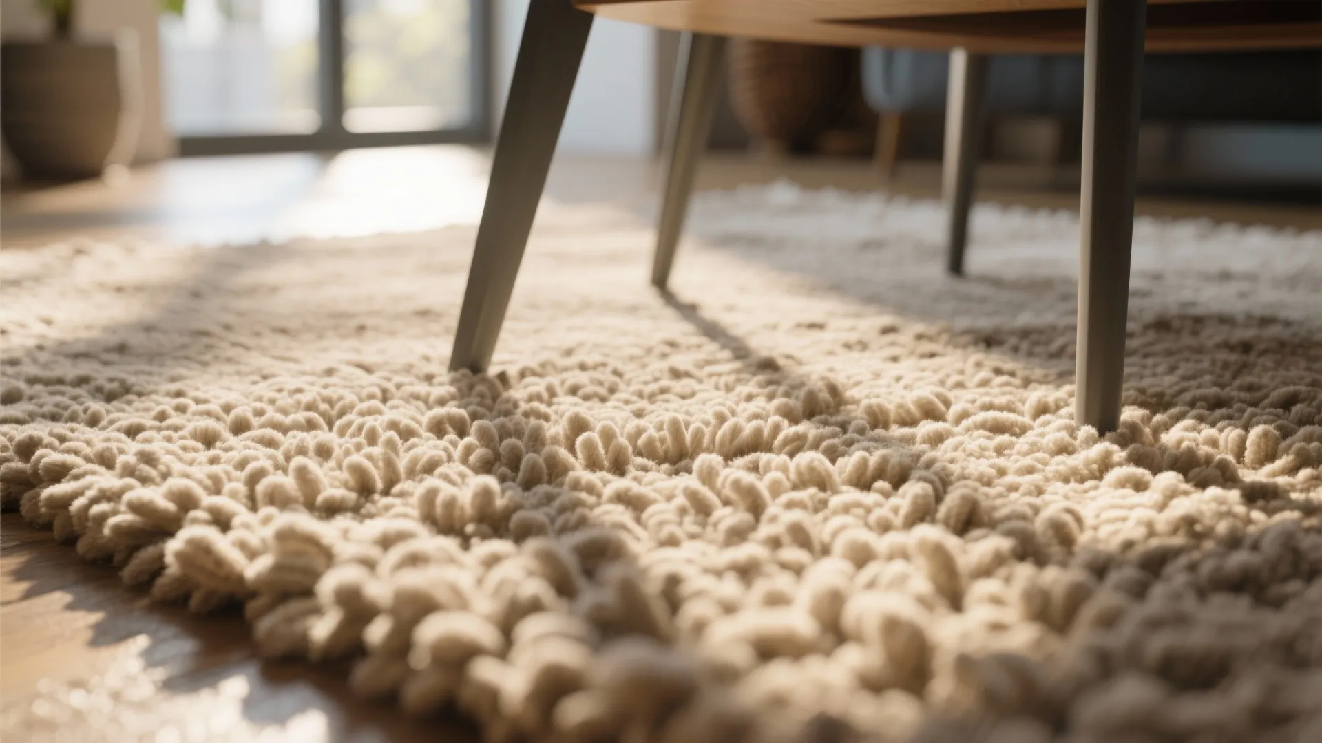 1. Textured Beige Wool