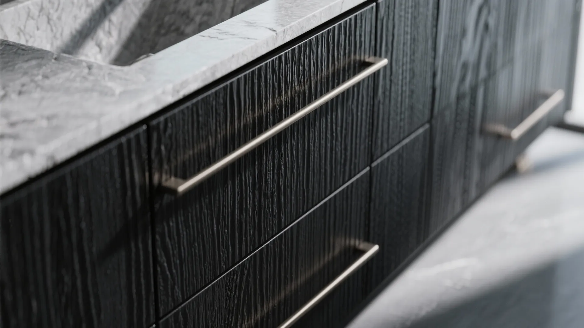 Tip 3: Textured Black Vanity