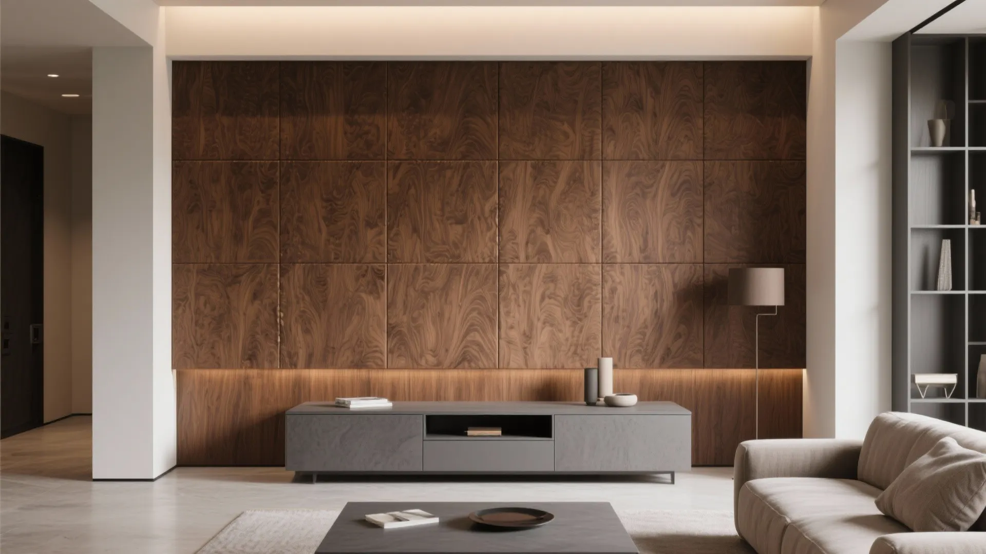 4. Statement Wall with Textured Panels