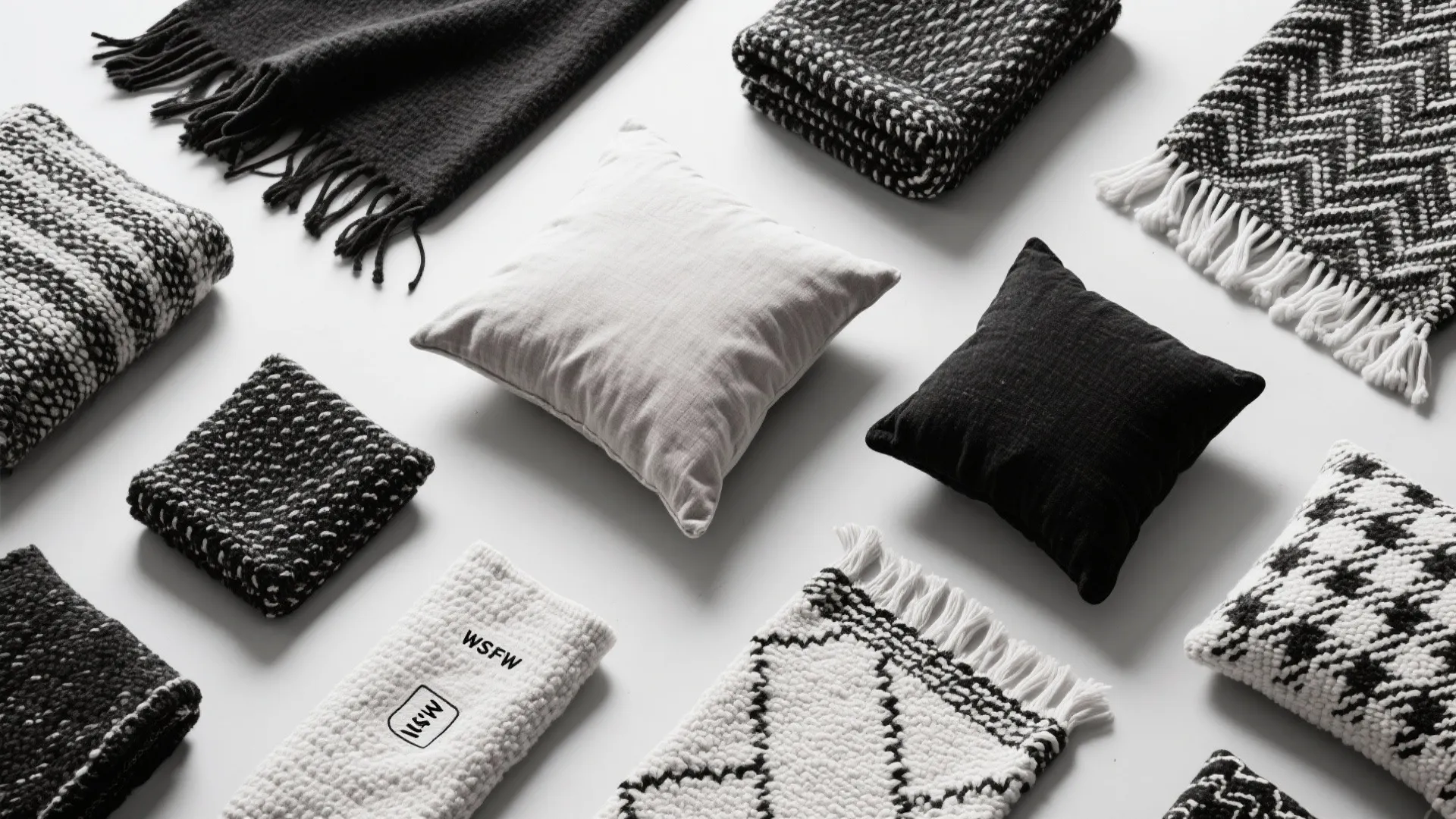 8. Textured Black-and-White Fabrics