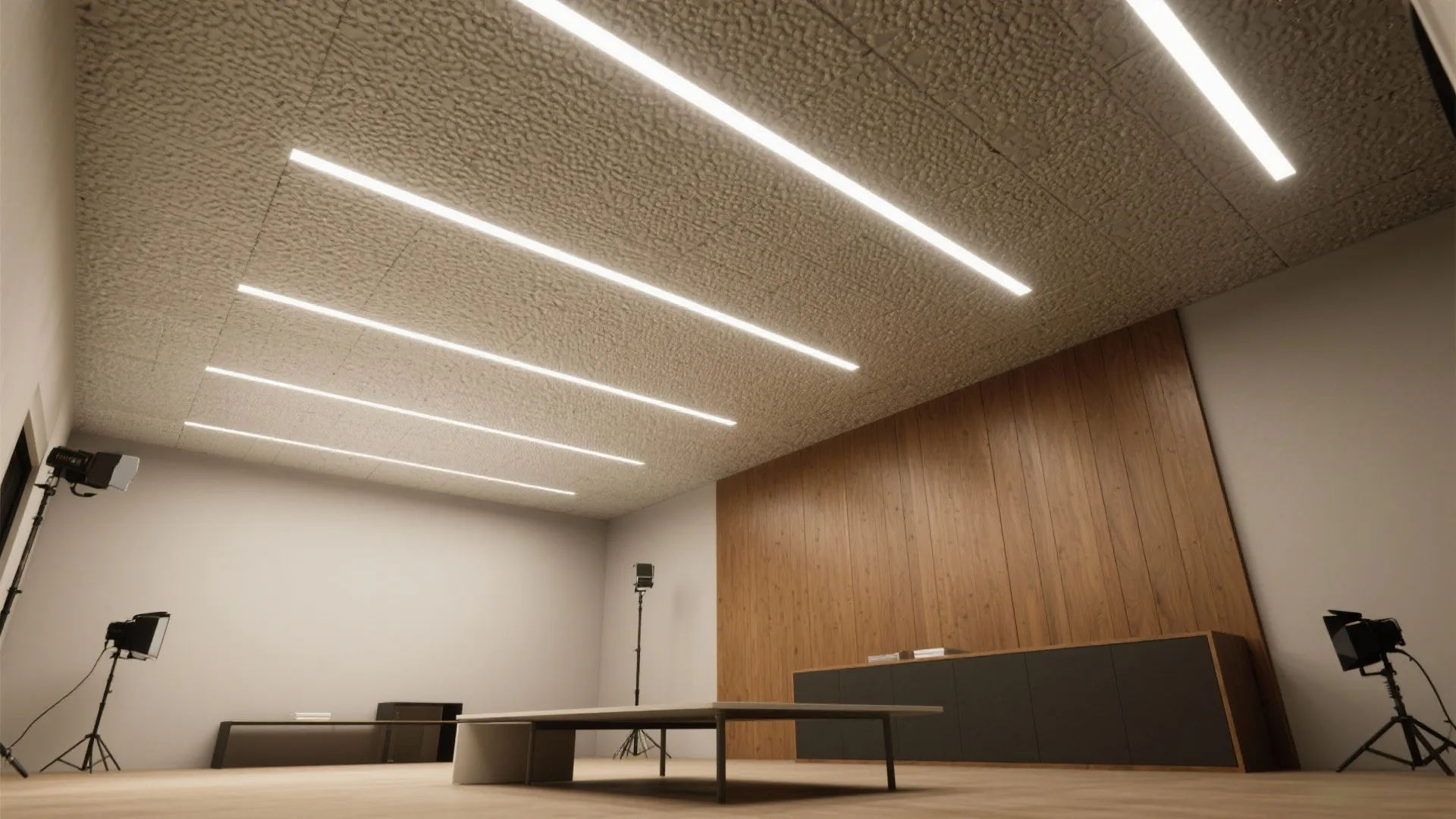 5. Textured ceilings to add perceived height