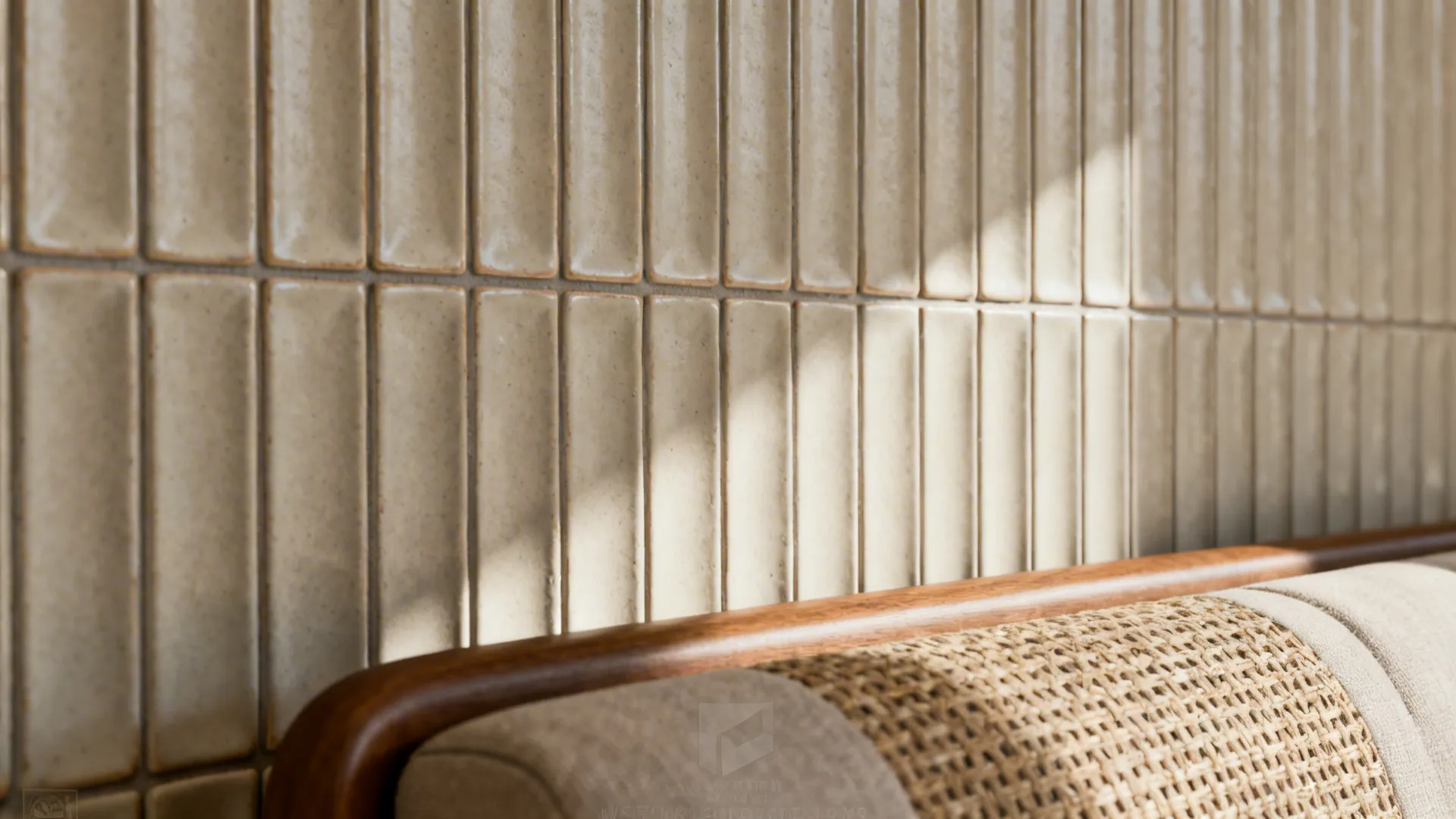 1. Textured Ceramic Accent Wall