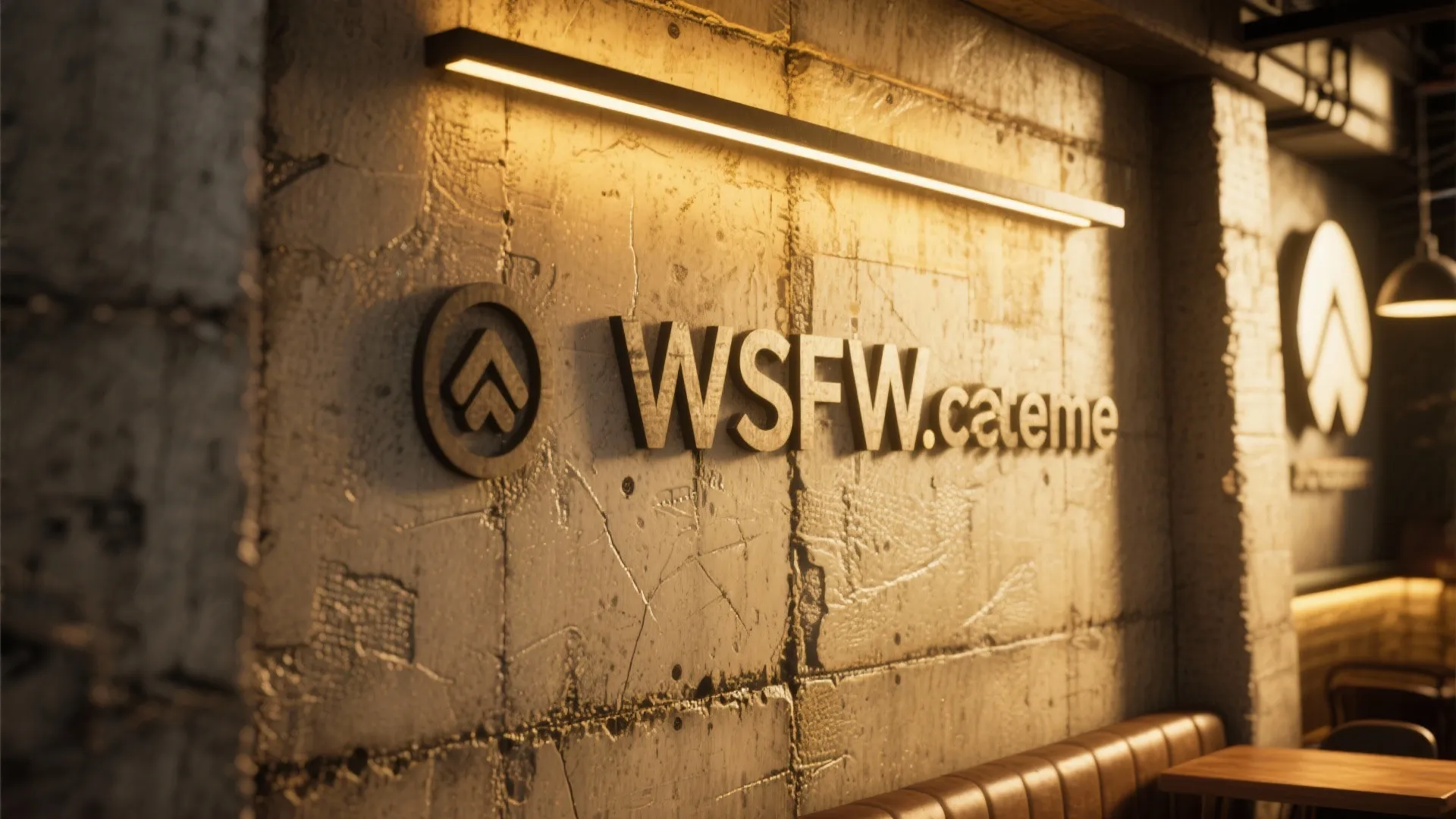 1. Textured Concrete with Warm Lighting