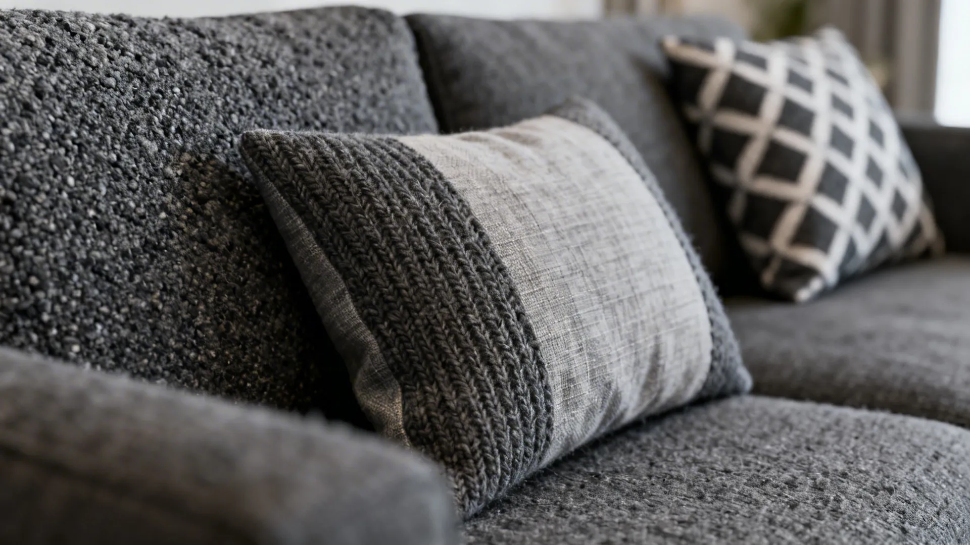 2. Add textured textiles for depth