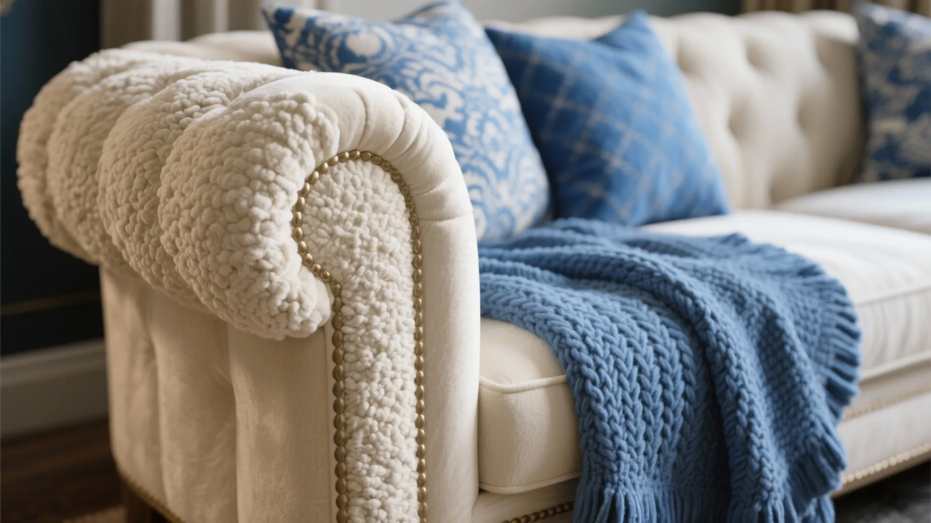 2. Textured Fabrics to Add Warmth