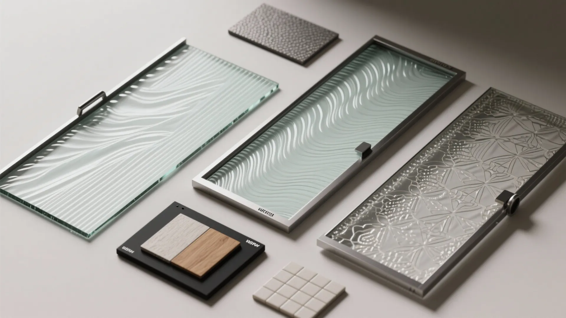 4. Patterned or textured glass for a designer touch