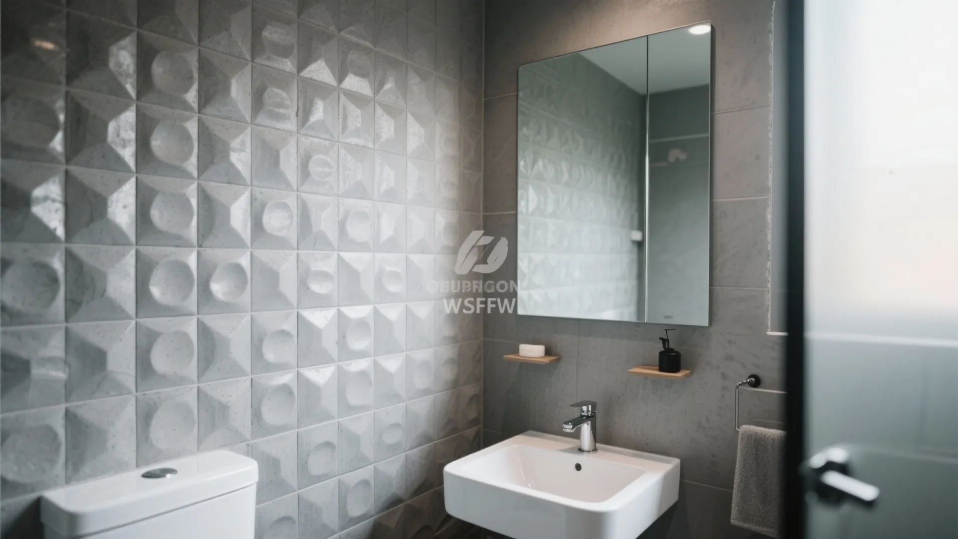 9. Textured Gray Feature Wall