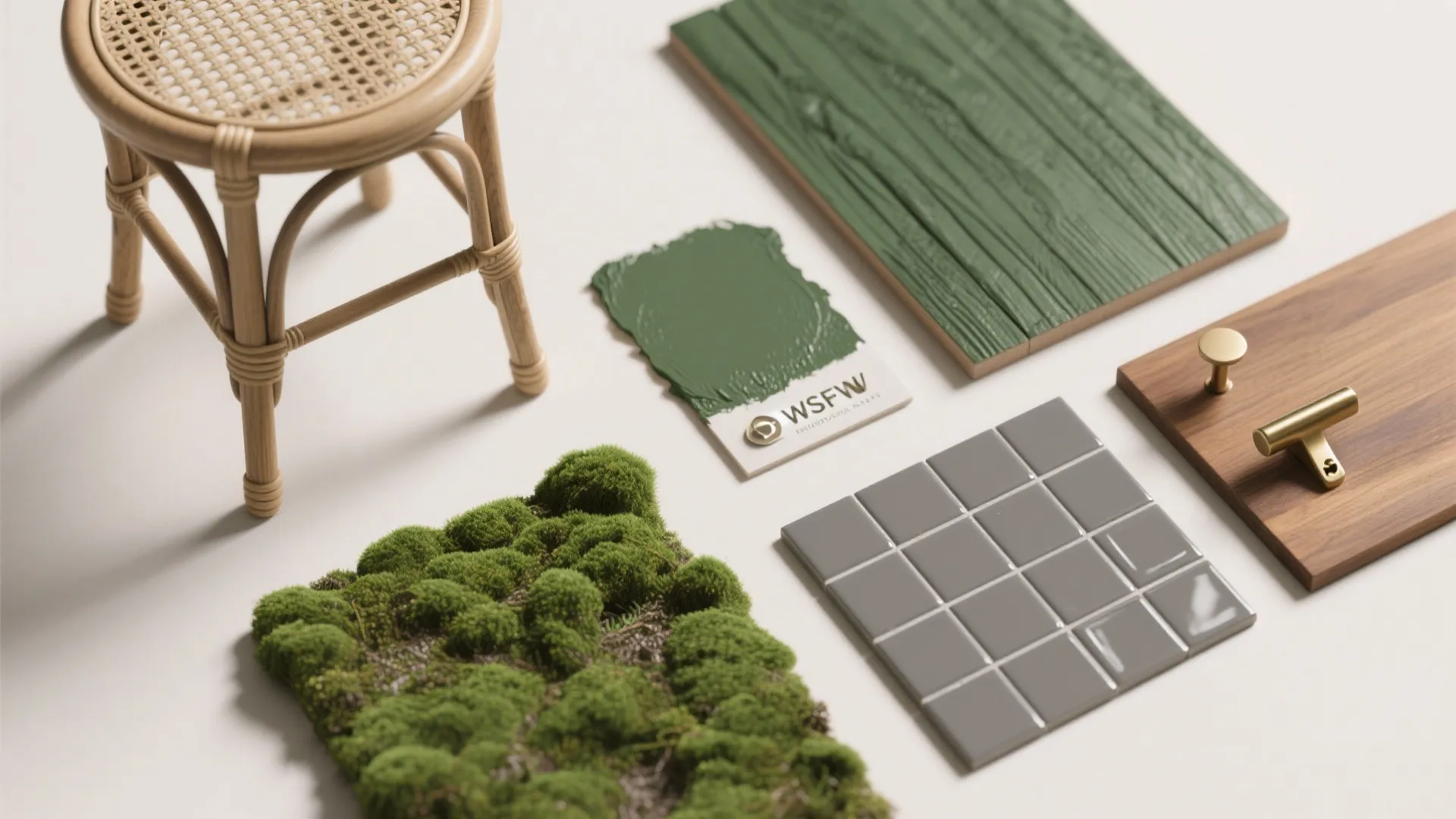 4. Textured Green Accents with Glossy Gray Finishes