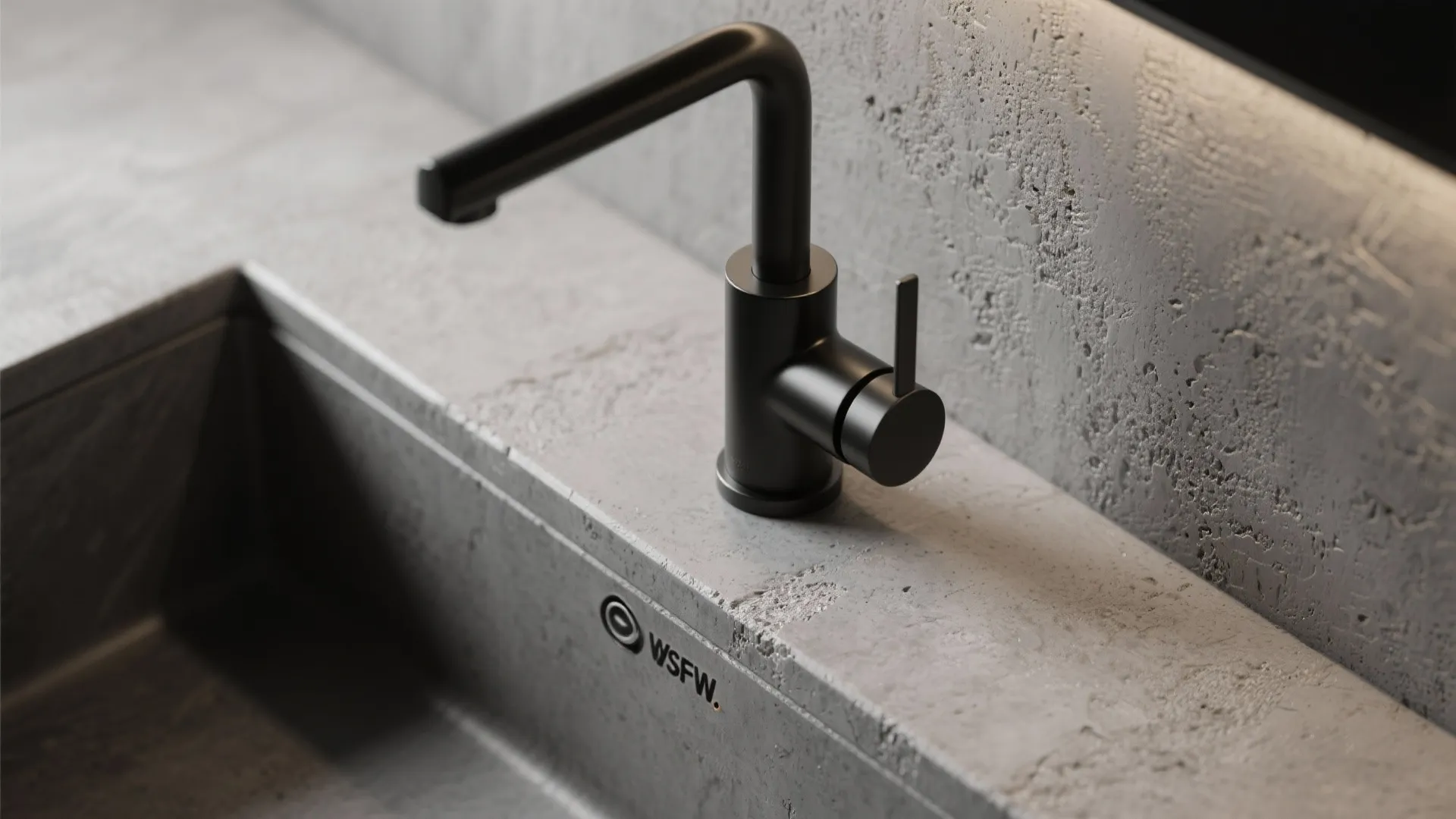 5. Textured Greys with Black Fixtures