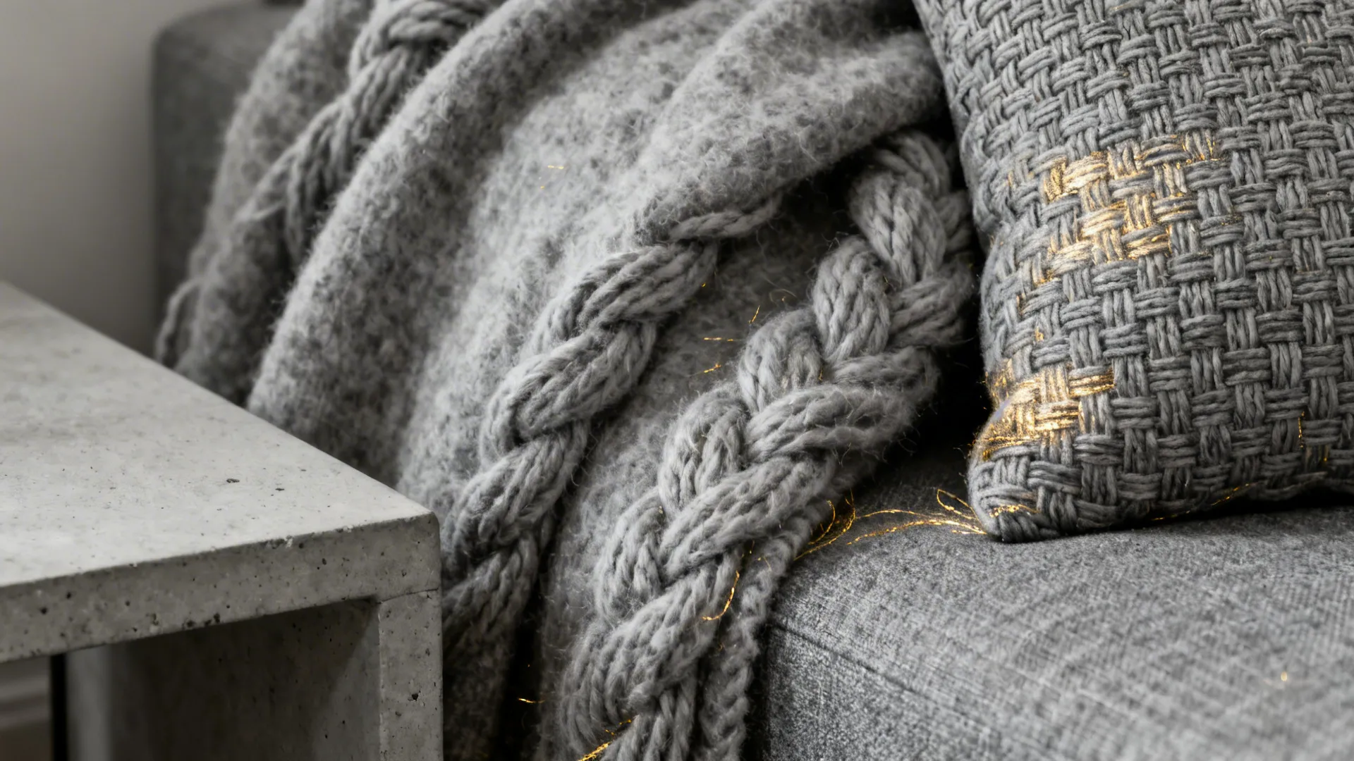 2. Layer textured greys for warmth