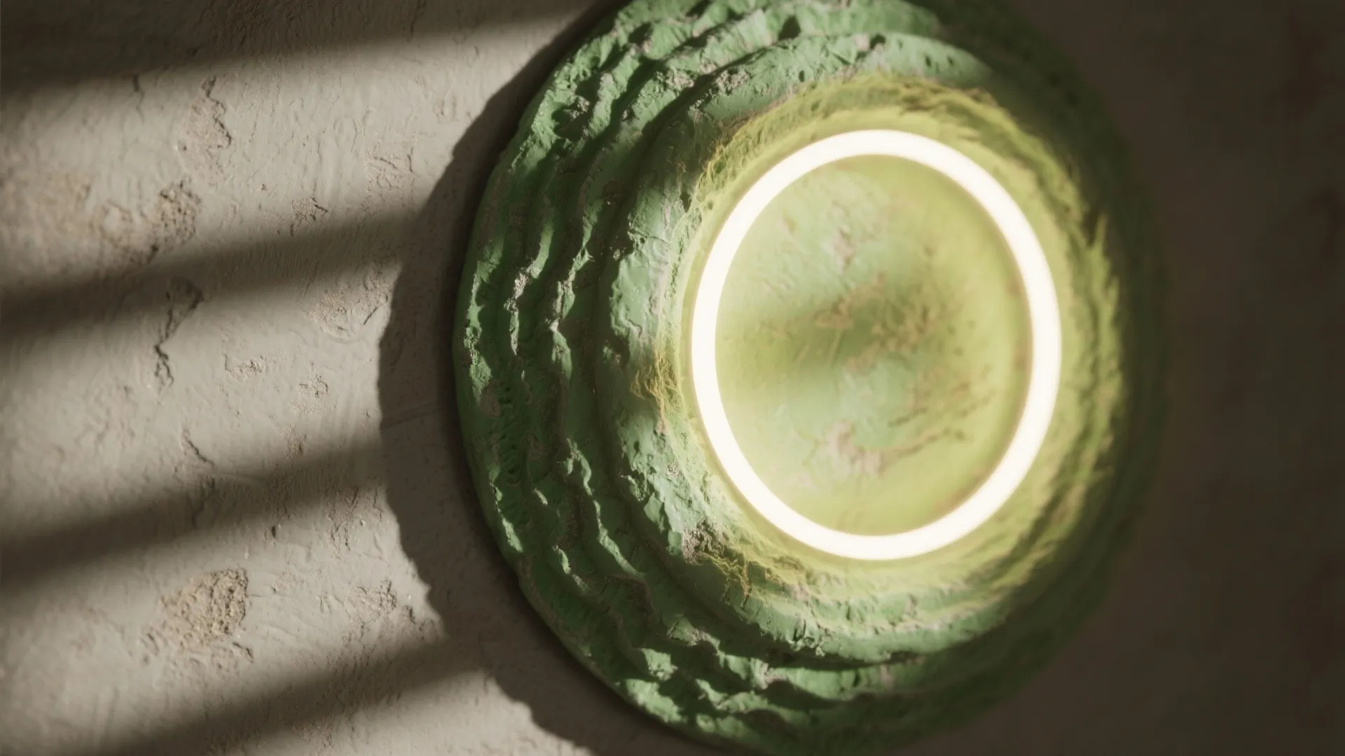 5. Textured Plaster Halo Lights