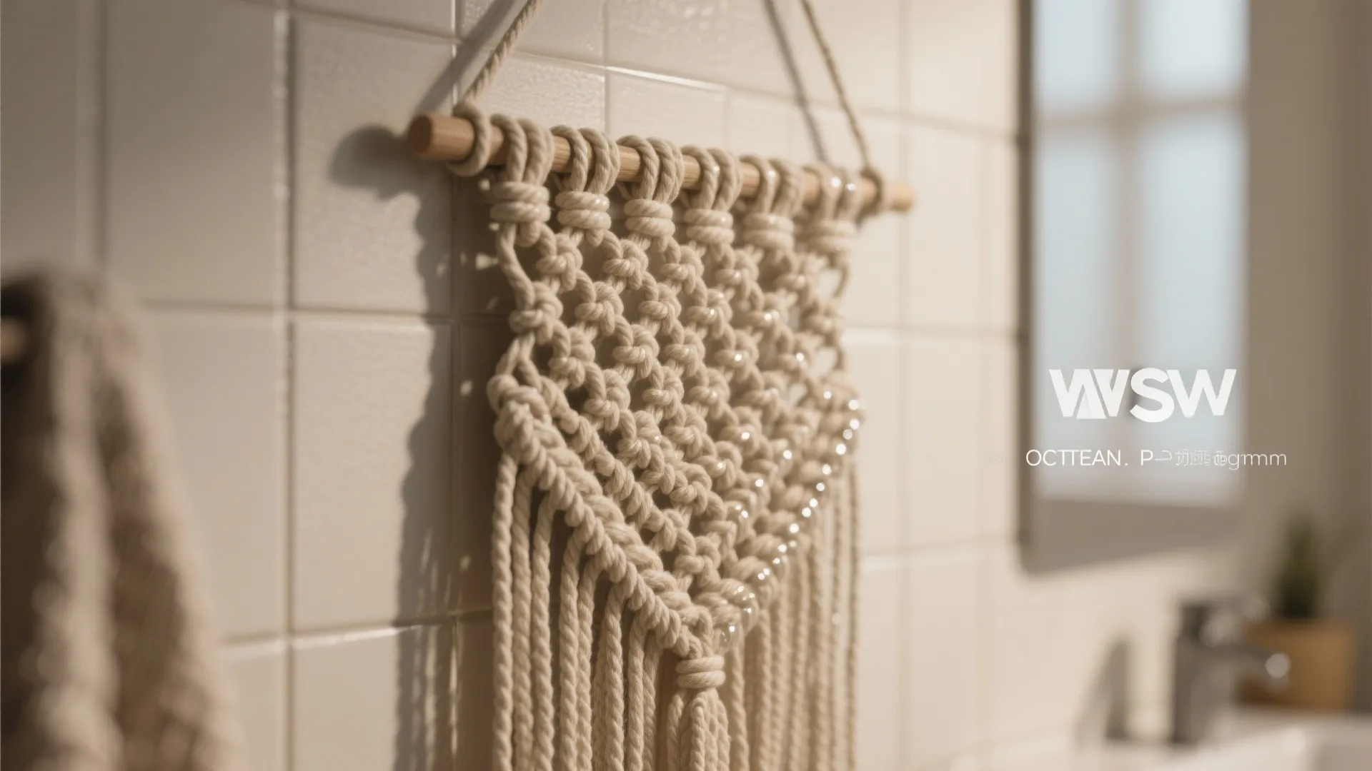 4. Textured wall hangings that tolerate humidity