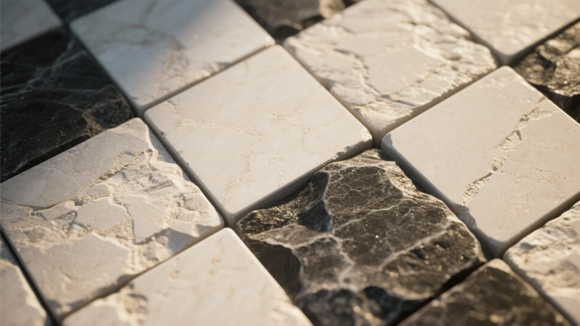 5. Subtle Contrast with Textured Tiles