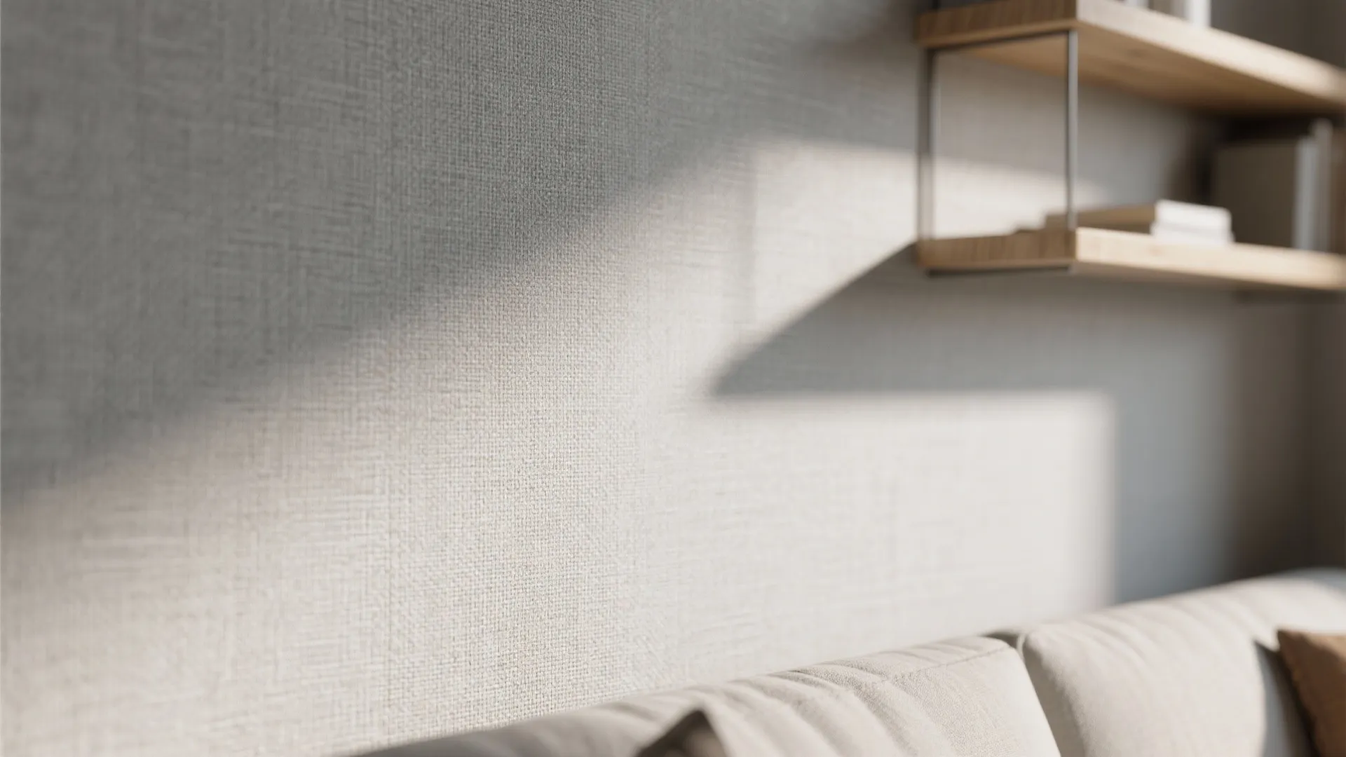 1. Textured Linen Grey Wallpaper