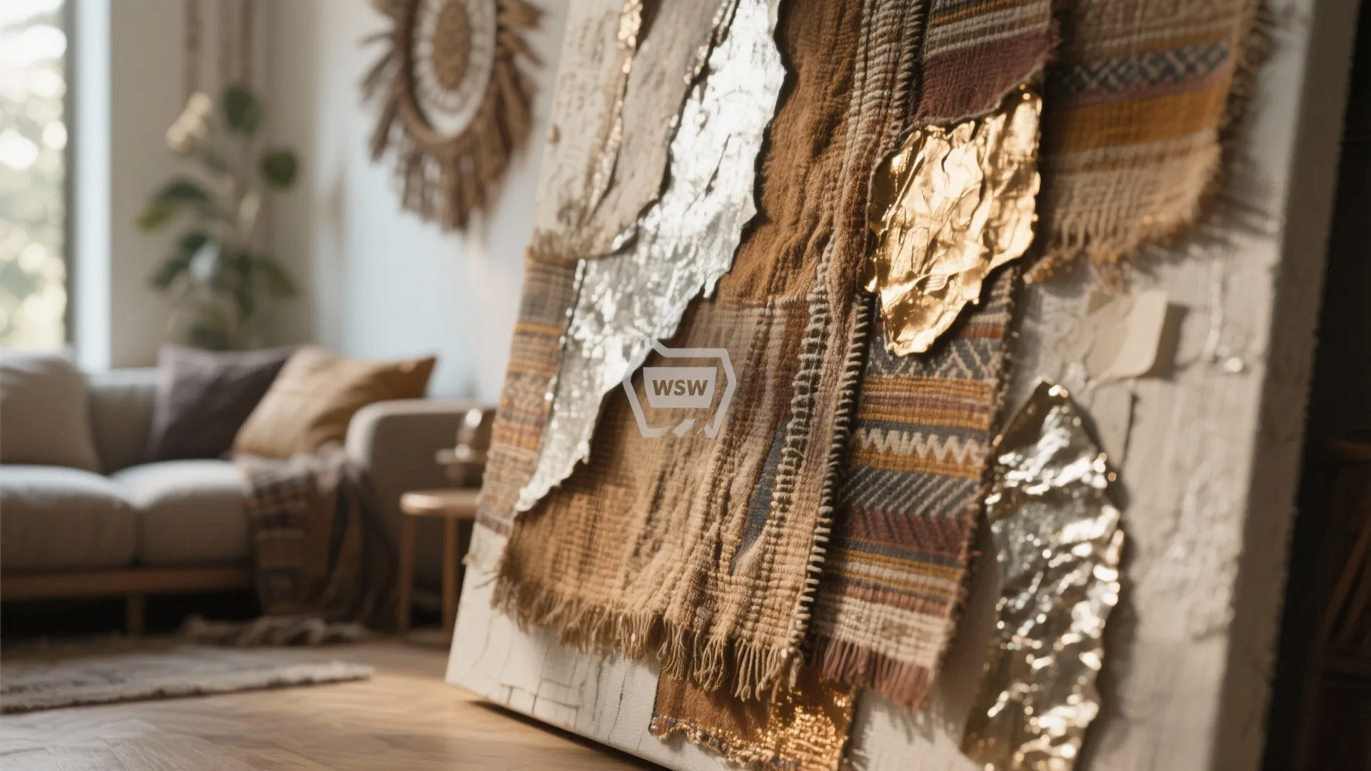 Textured Mixed-Media Canvas