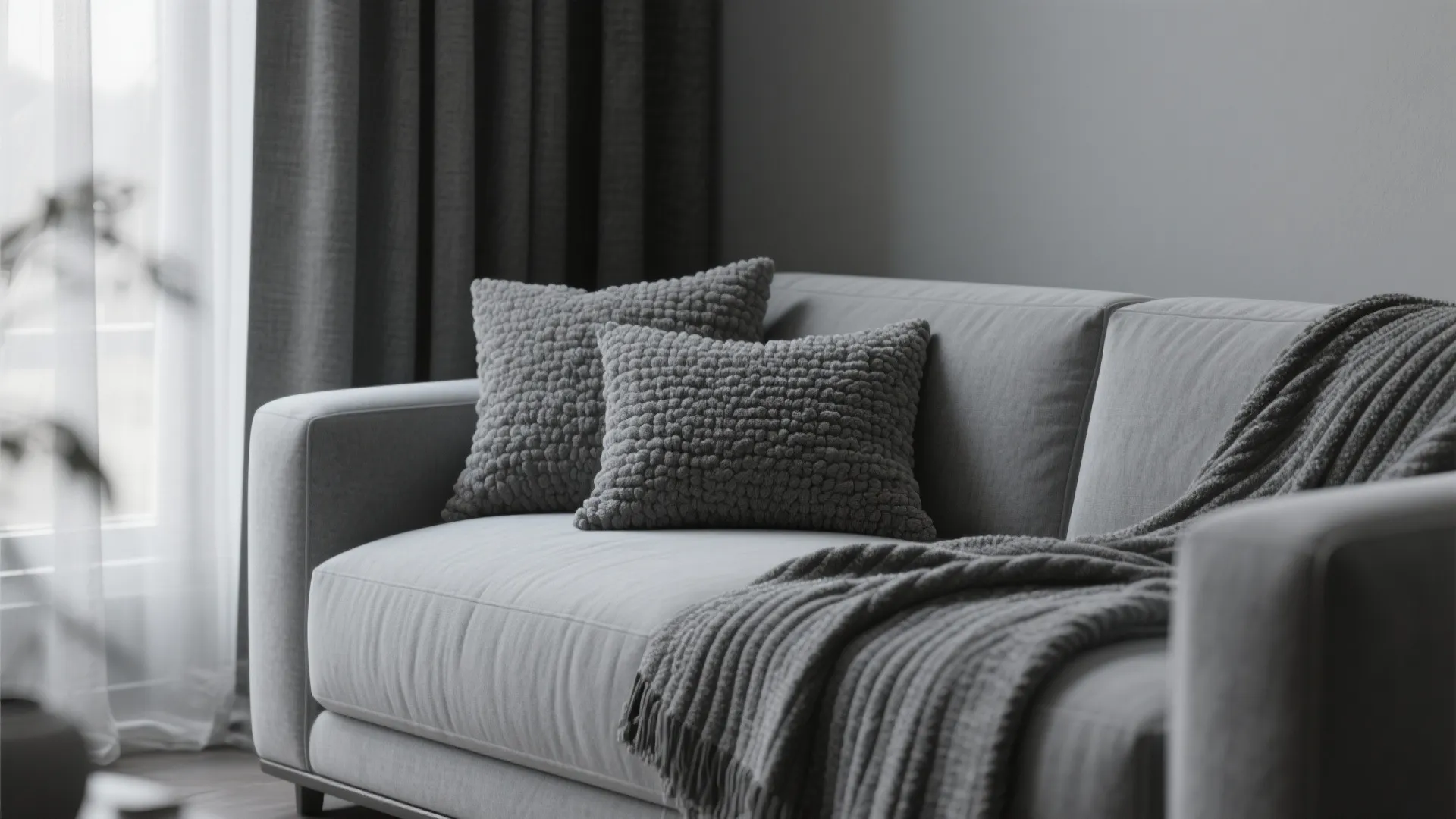 3. Monochrome with textured fabrics