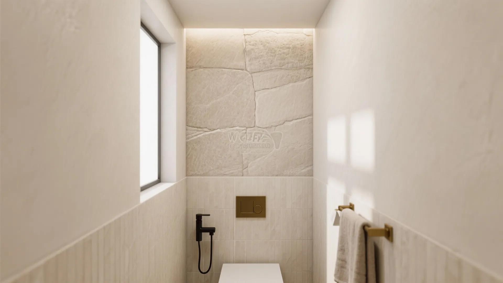 Textured neutrals for tactile, spa-like walls