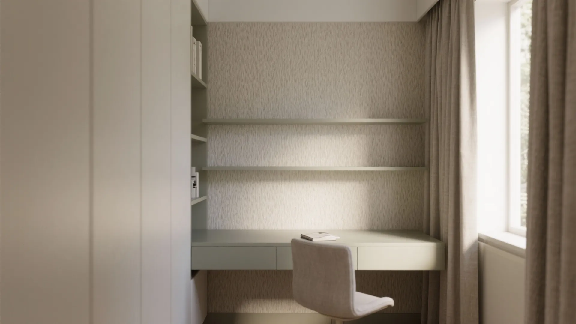 Light, Textured Neutrals for Depth