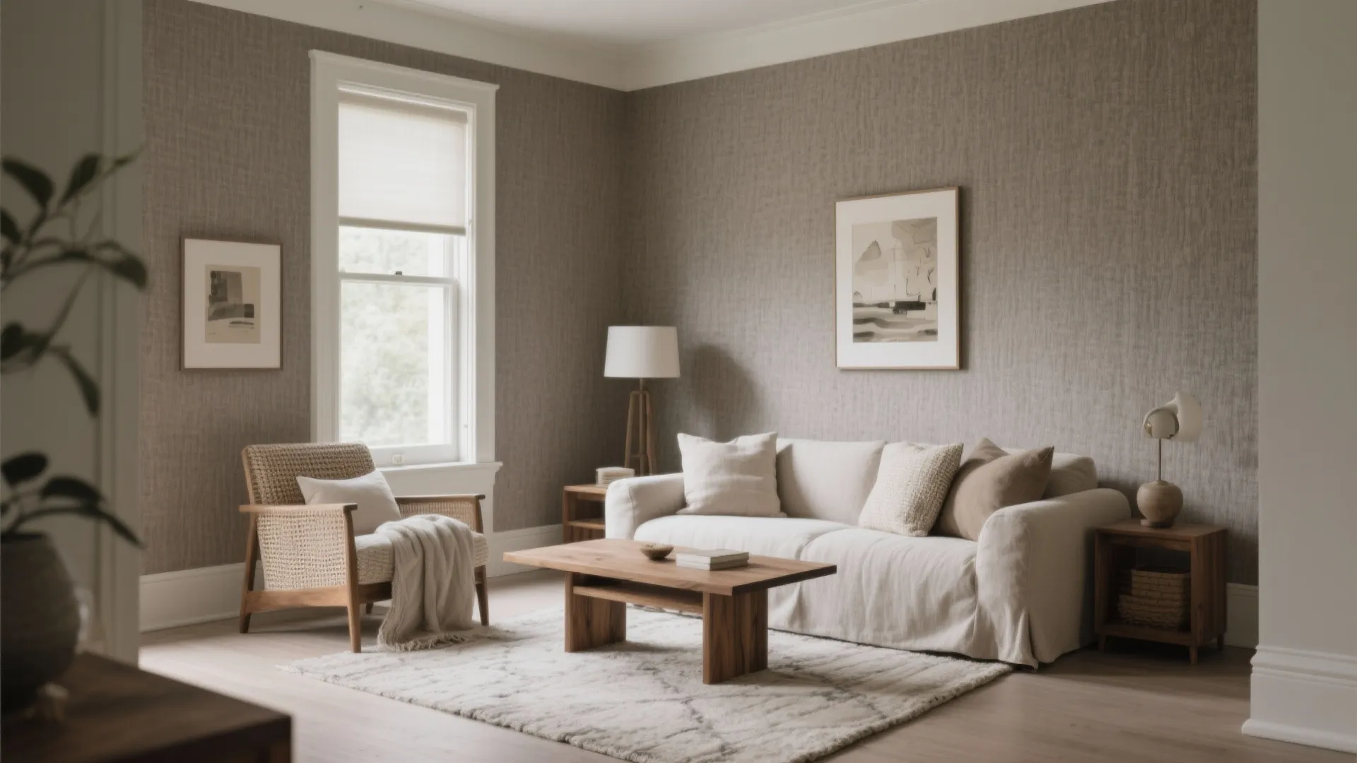 Textured Neutrals for Calm Living Rooms