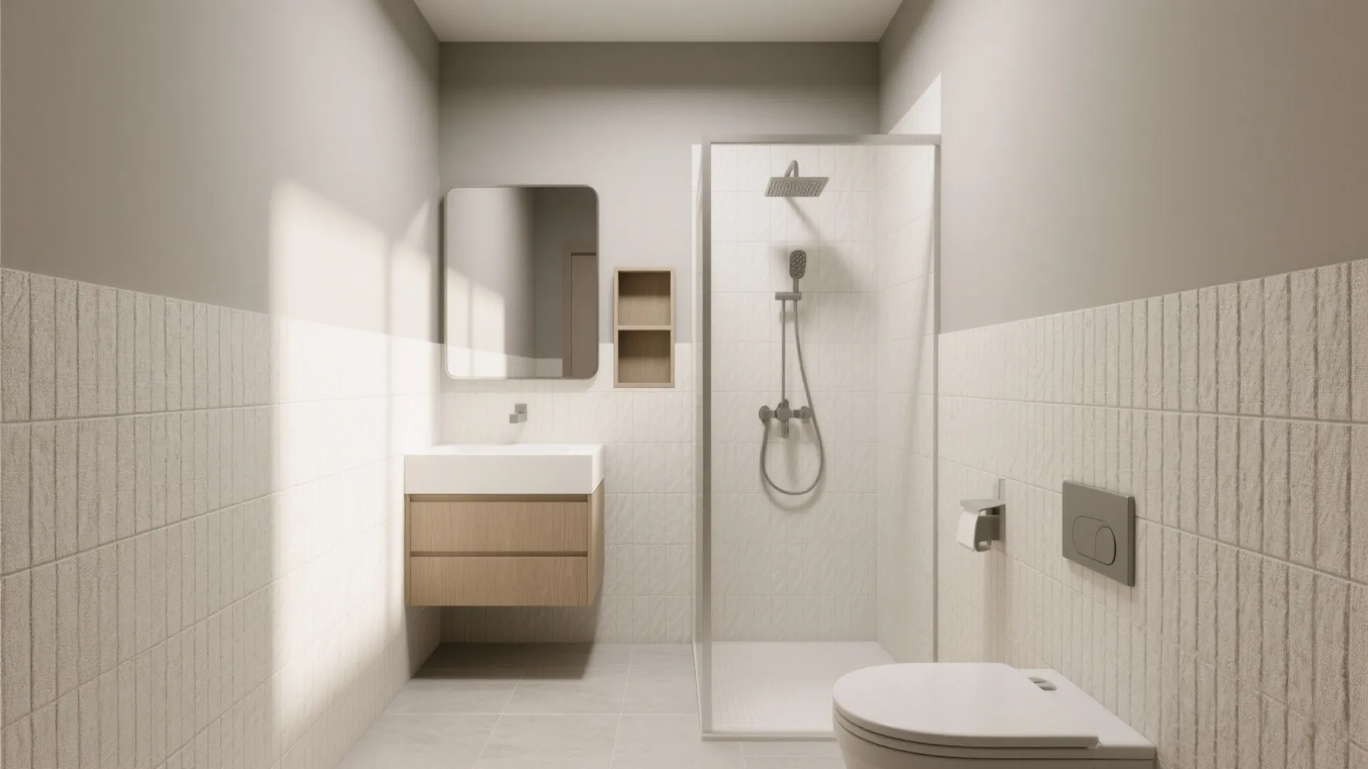 Textured neutrals with soft paint for depth