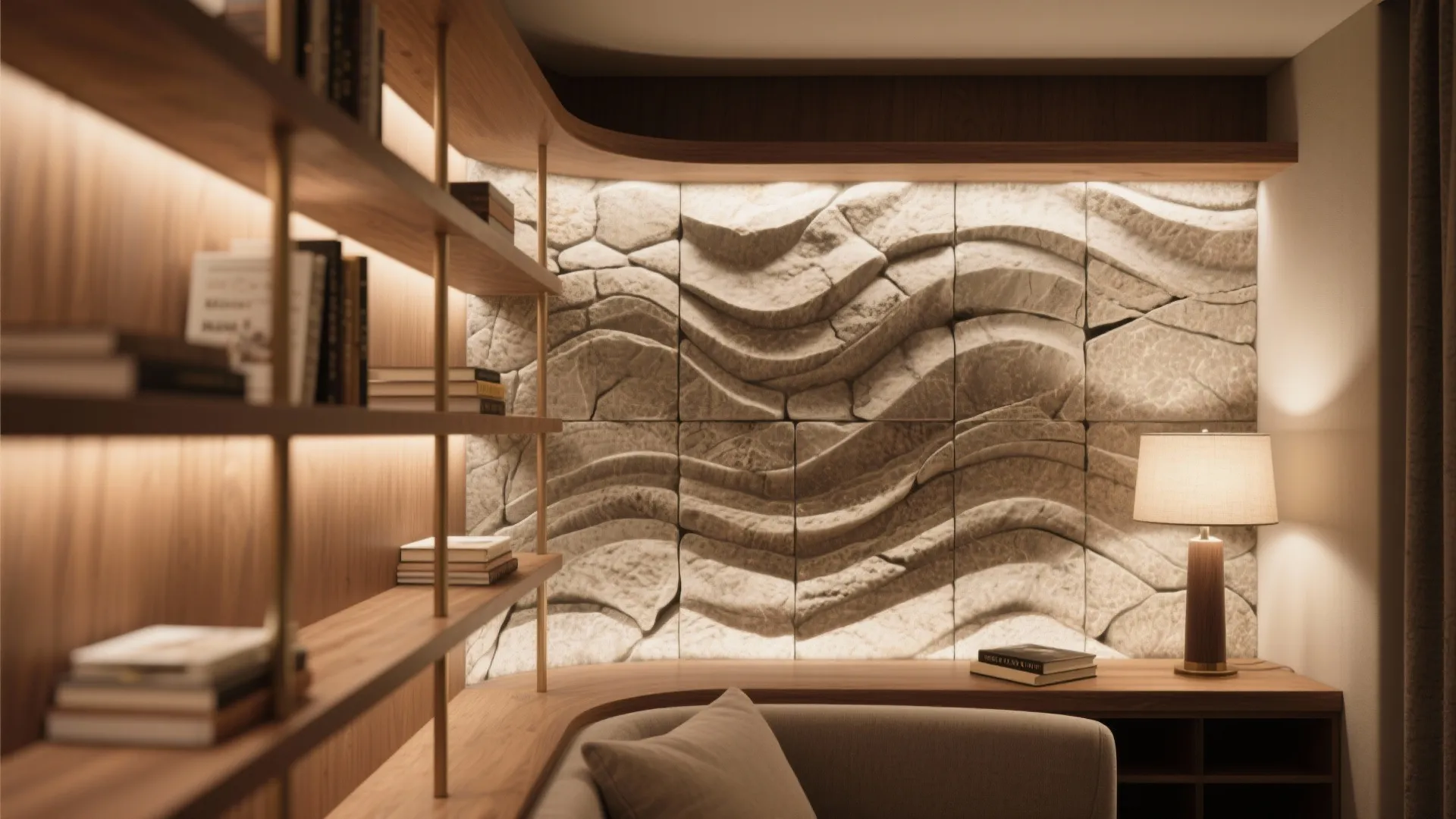 3. Textured Tiles for a Cozy Nook