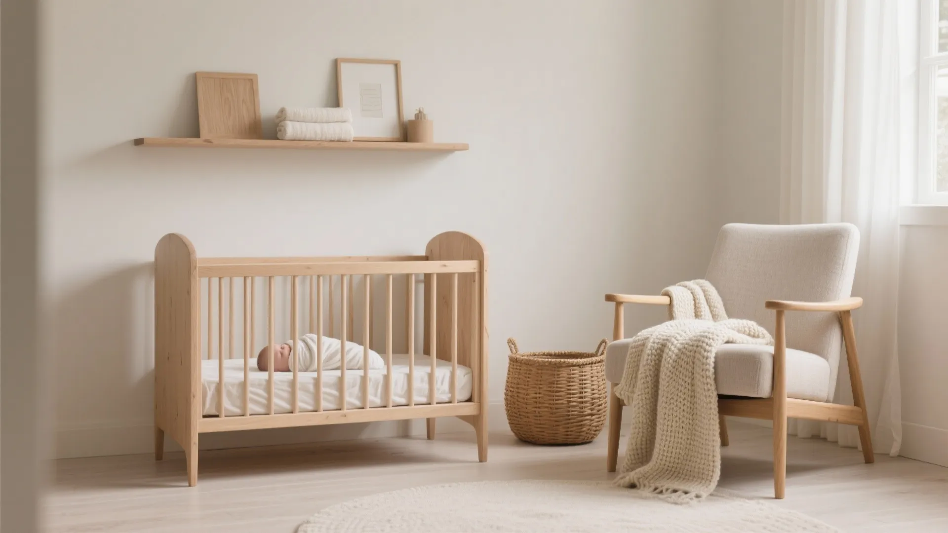 Textured Layers: Muslin, Knit, and Natural Wood