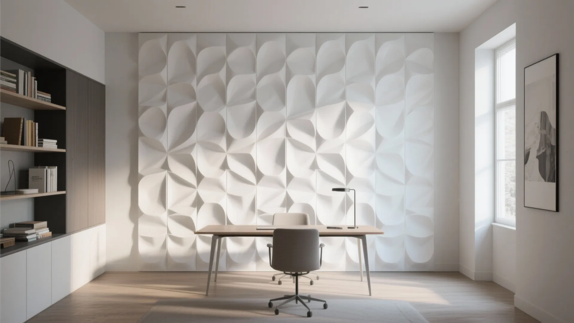 Accent Wall with Textured Panels