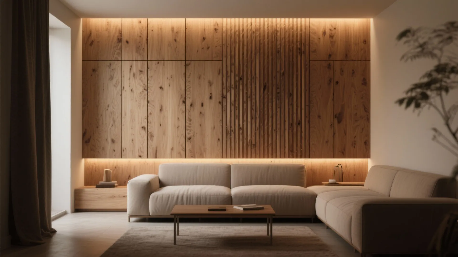 2. Textured panels for depth without clutter