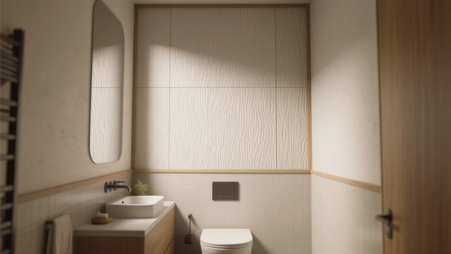 Idea 5: Textured Panels for a Spa Feel