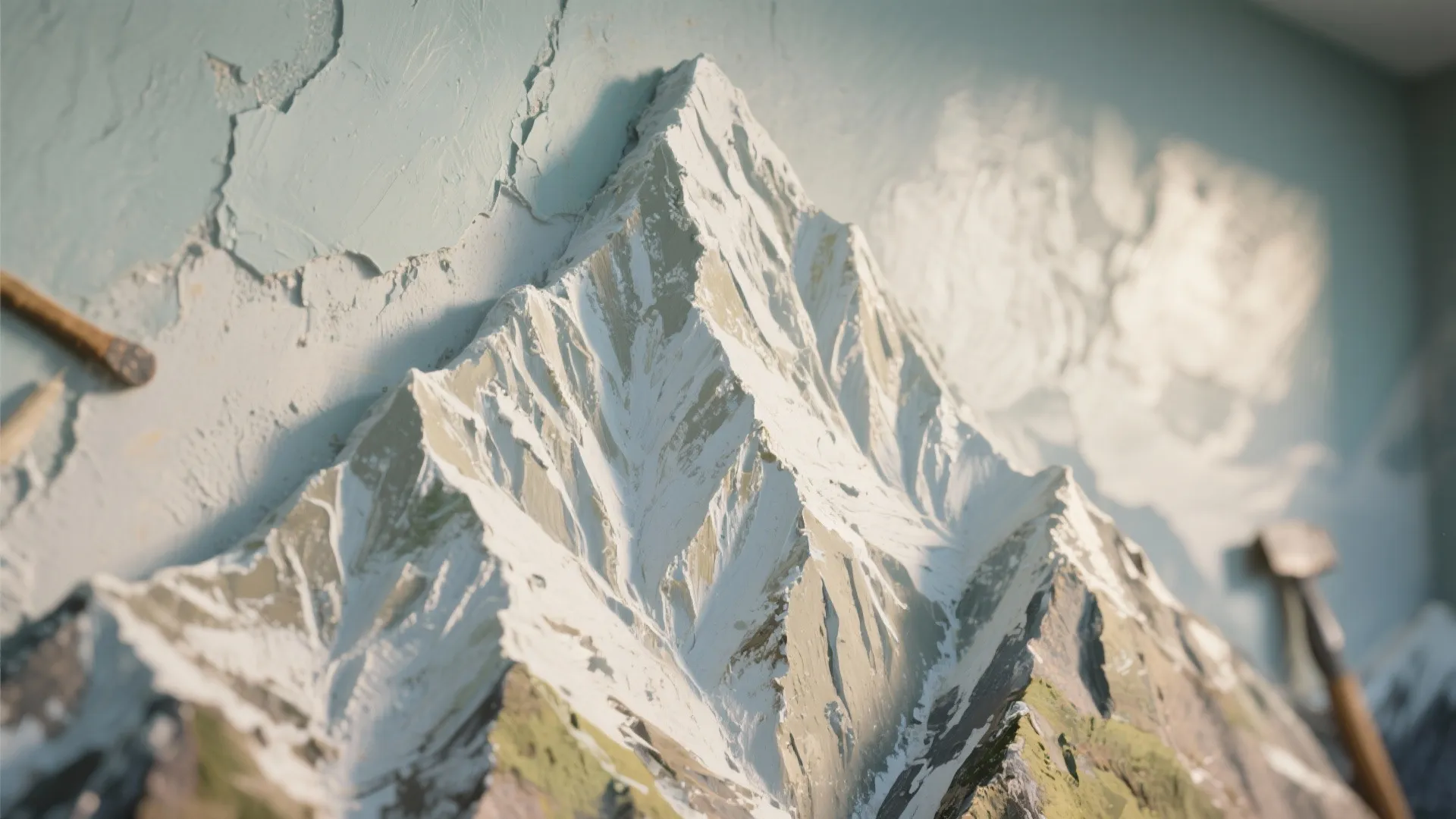 3. Textured peaks with plaster or limewash