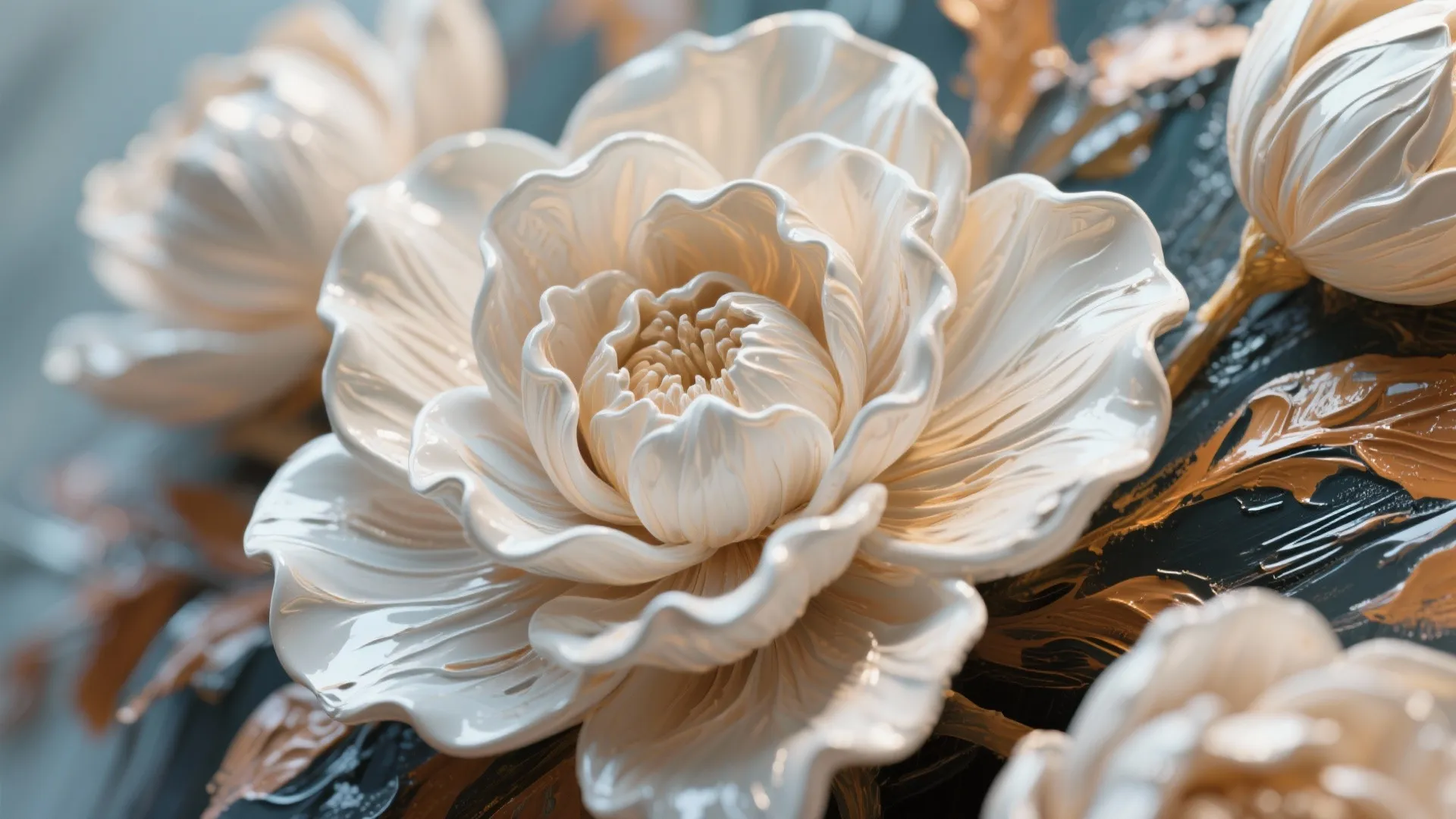 4. Textured painted florals