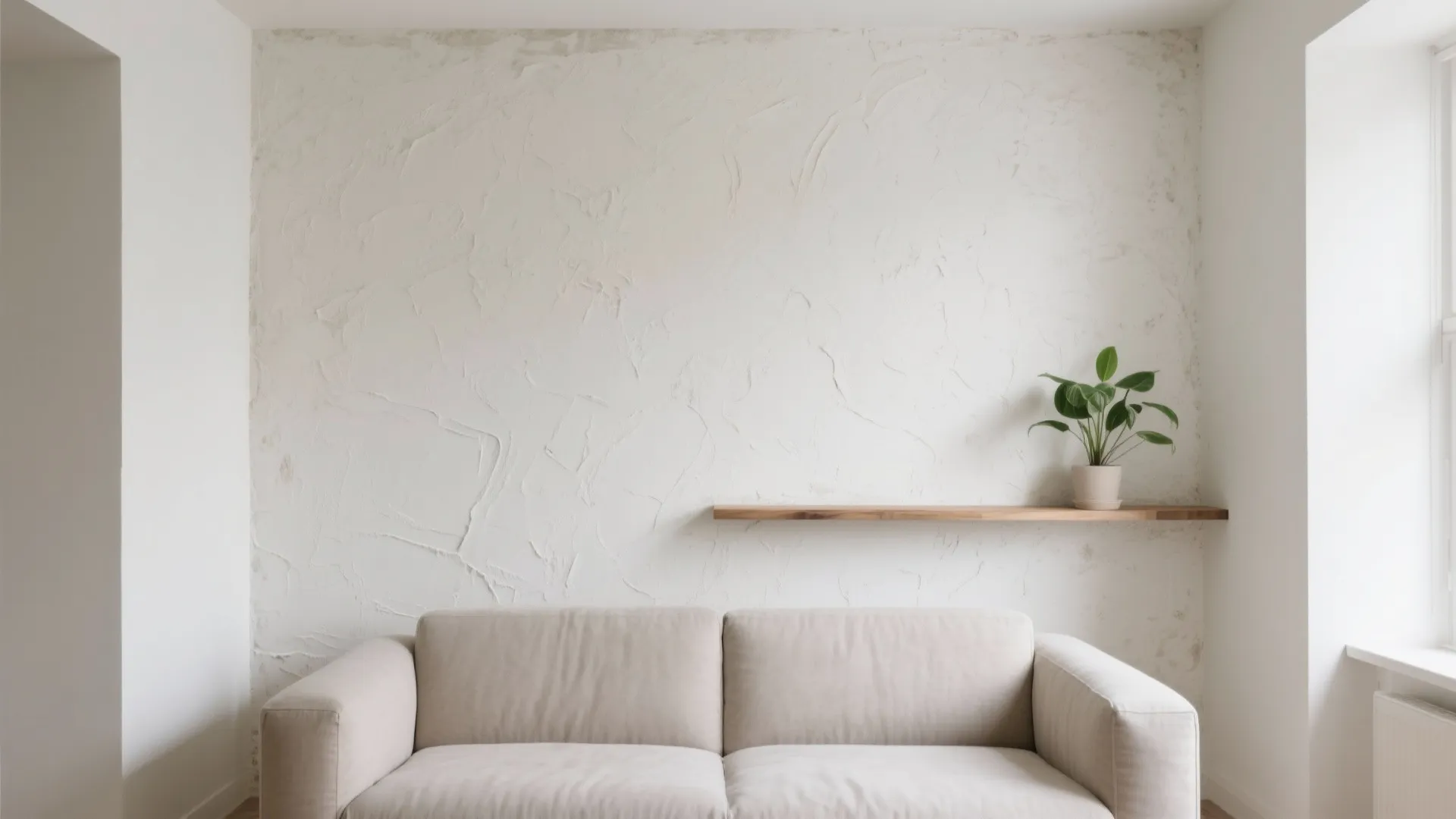 Textured Plaster or Microcement Feature Wall