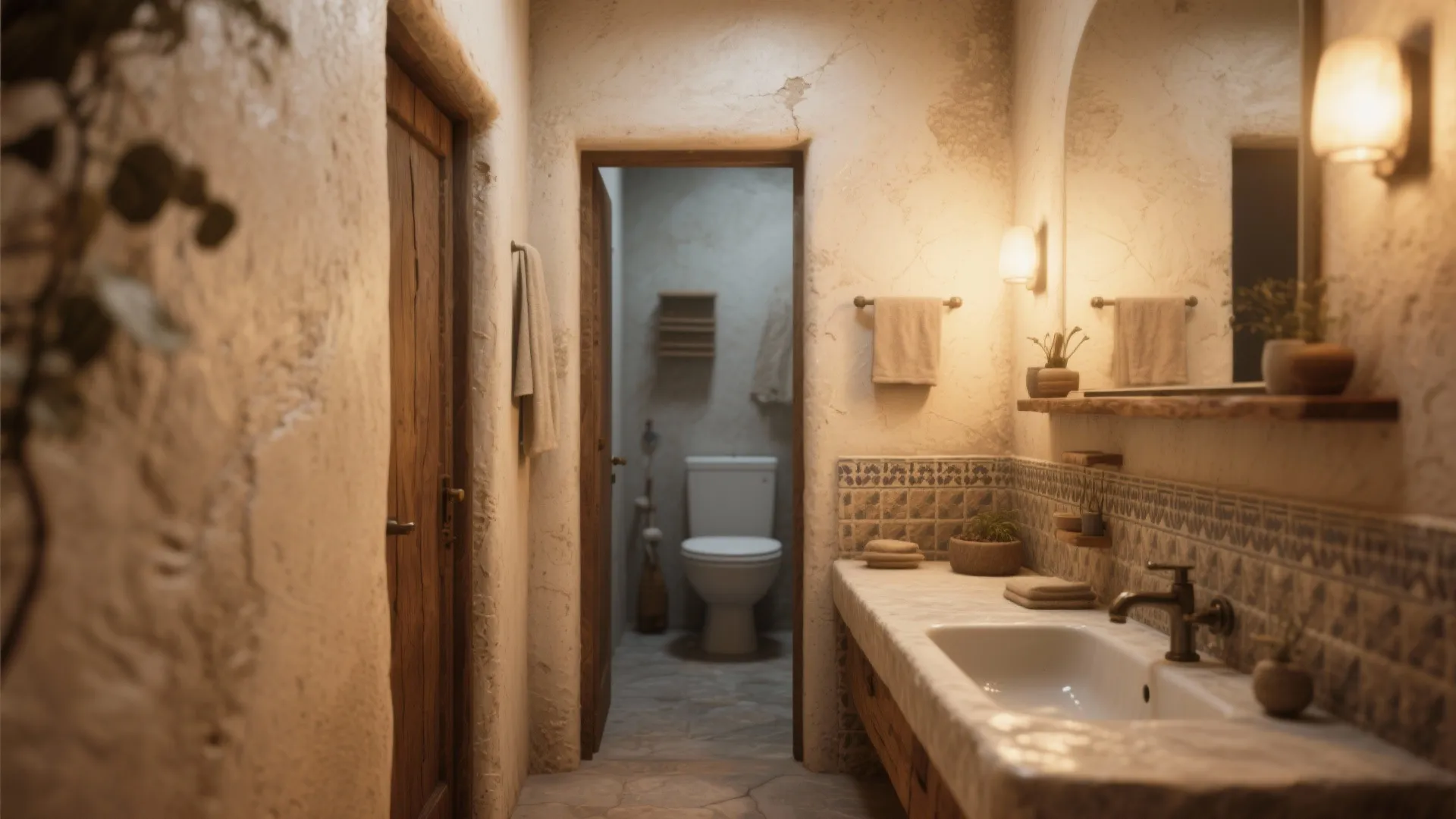 4. Textured Plaster Finishes (Suede or Tadelakt Style)