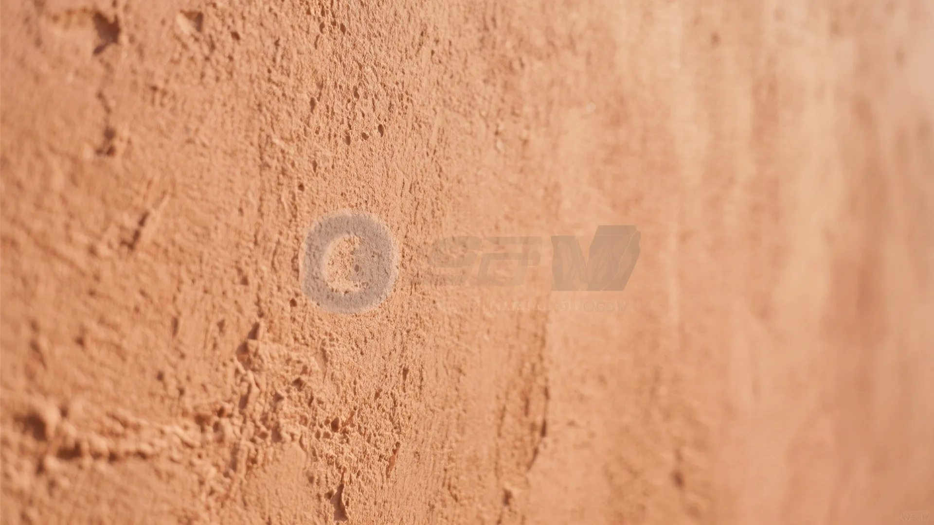 Close-up of colored plaster accent wall surface