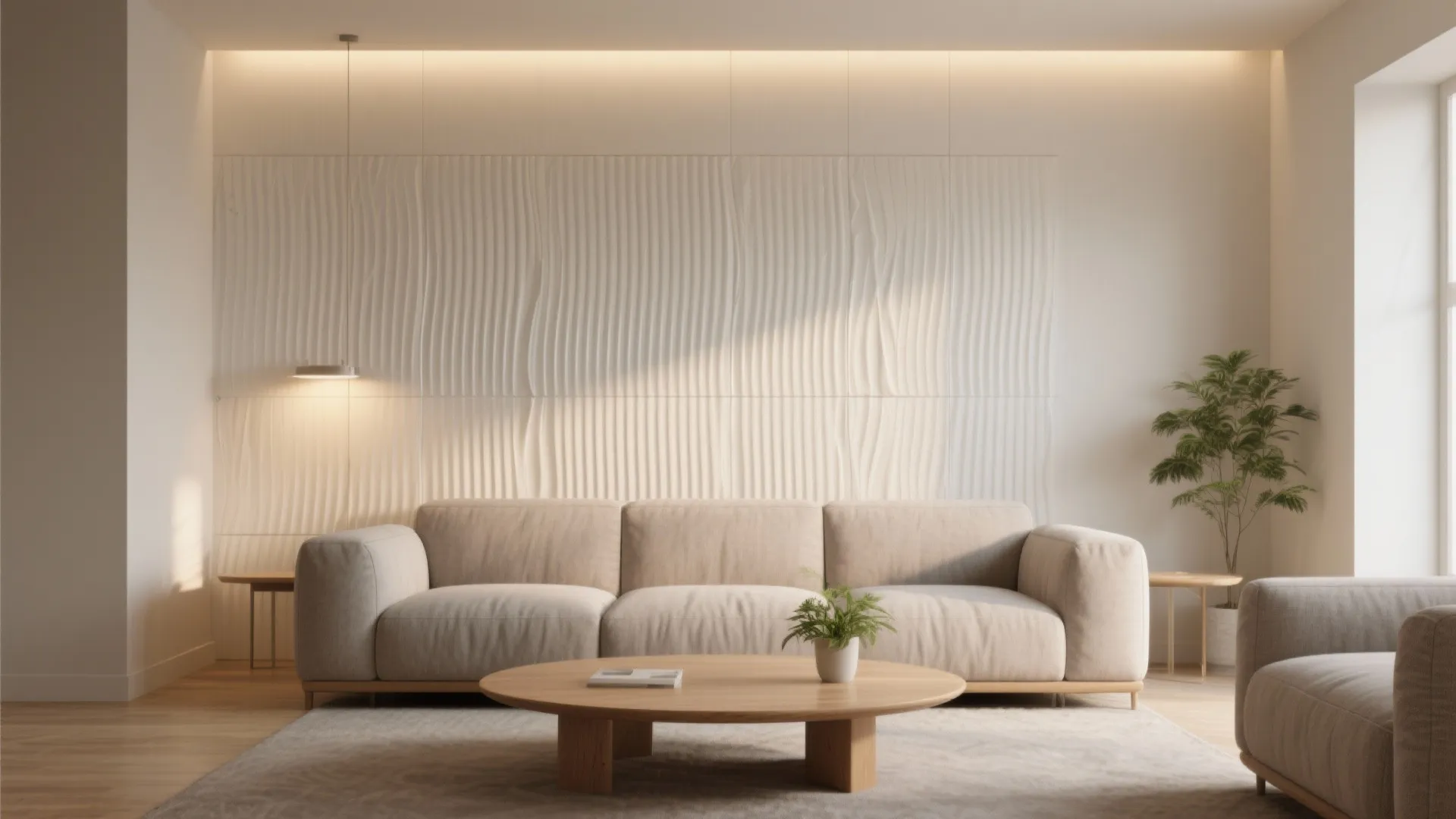 Textured Porcelain Accent Wall